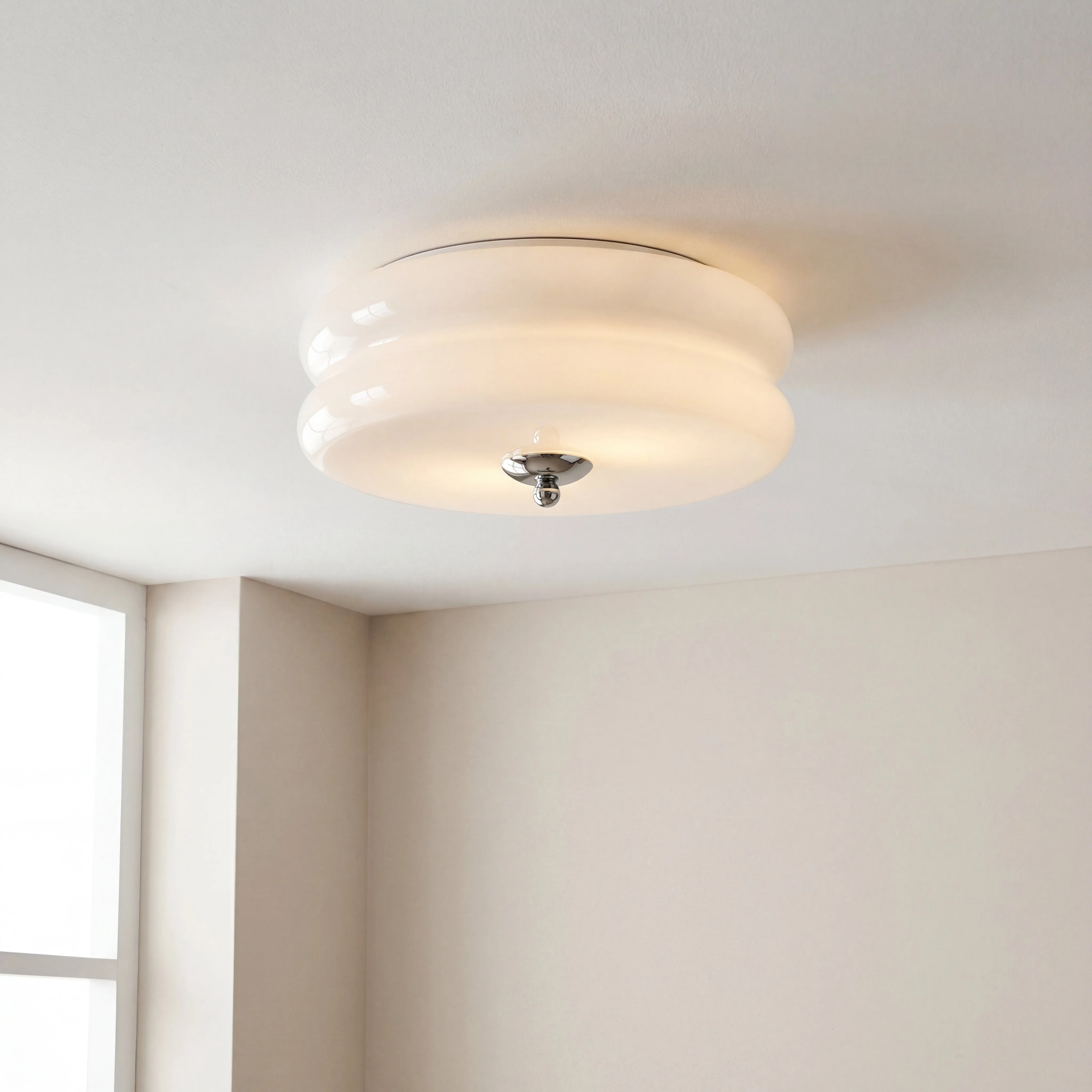 Art Deco Ceiling Light Fixture, Vintage-Style Flush Mount - Image 4