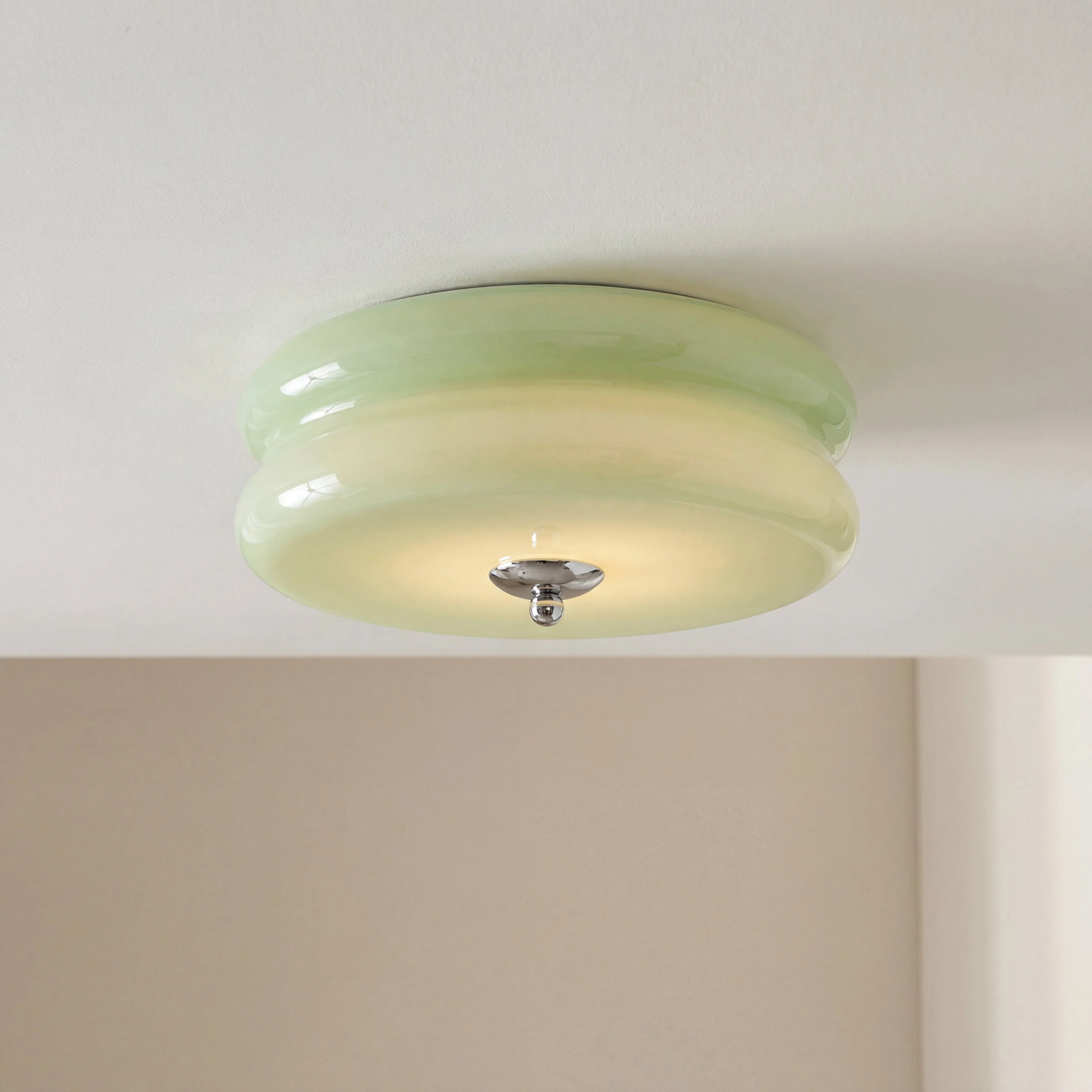 Art Deco Ceiling Light Fixture, Vintage-Style Flush Mount - Image 5