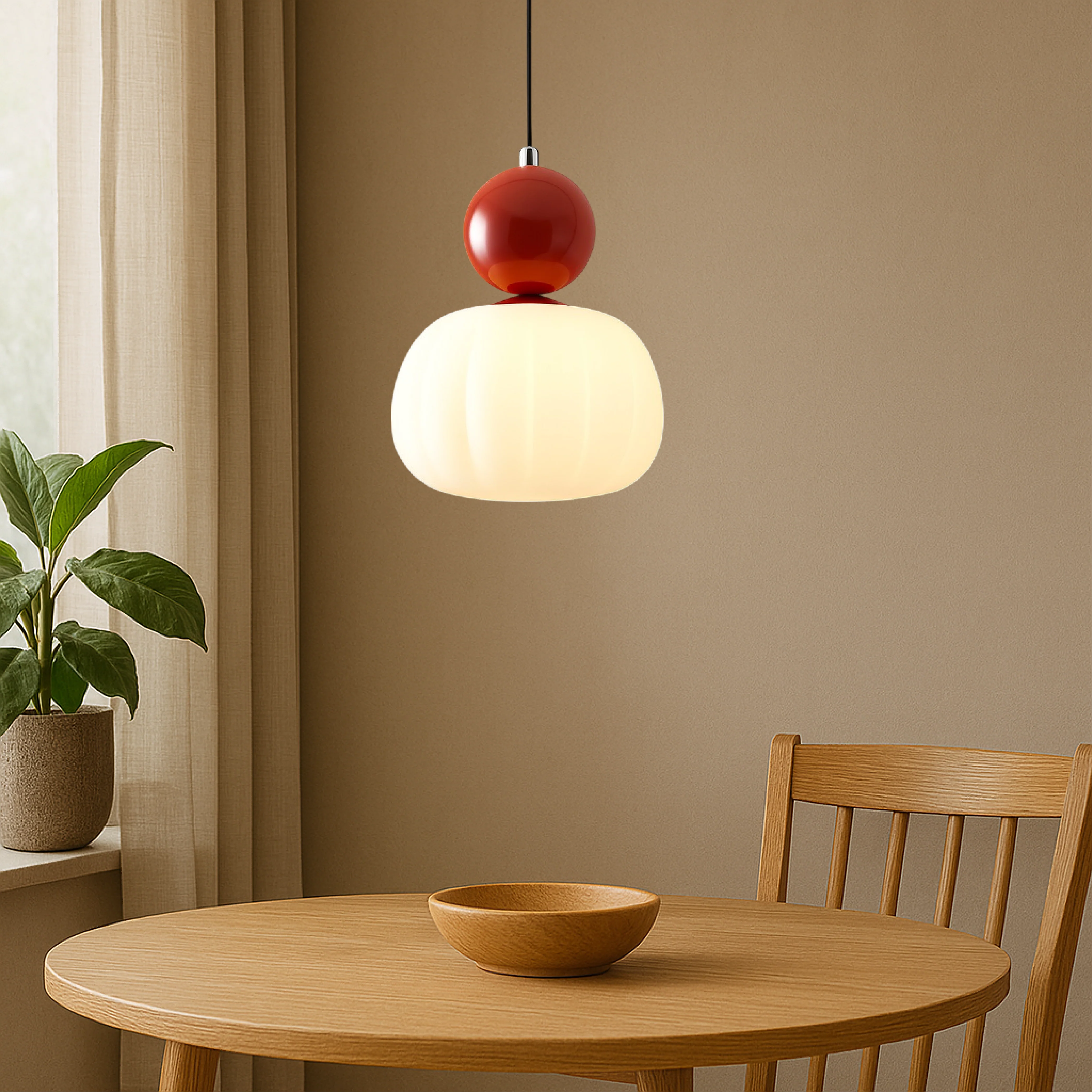 Art Deco Pendant Light in Brass Finish for Dining Room, Dimmable - Image 2