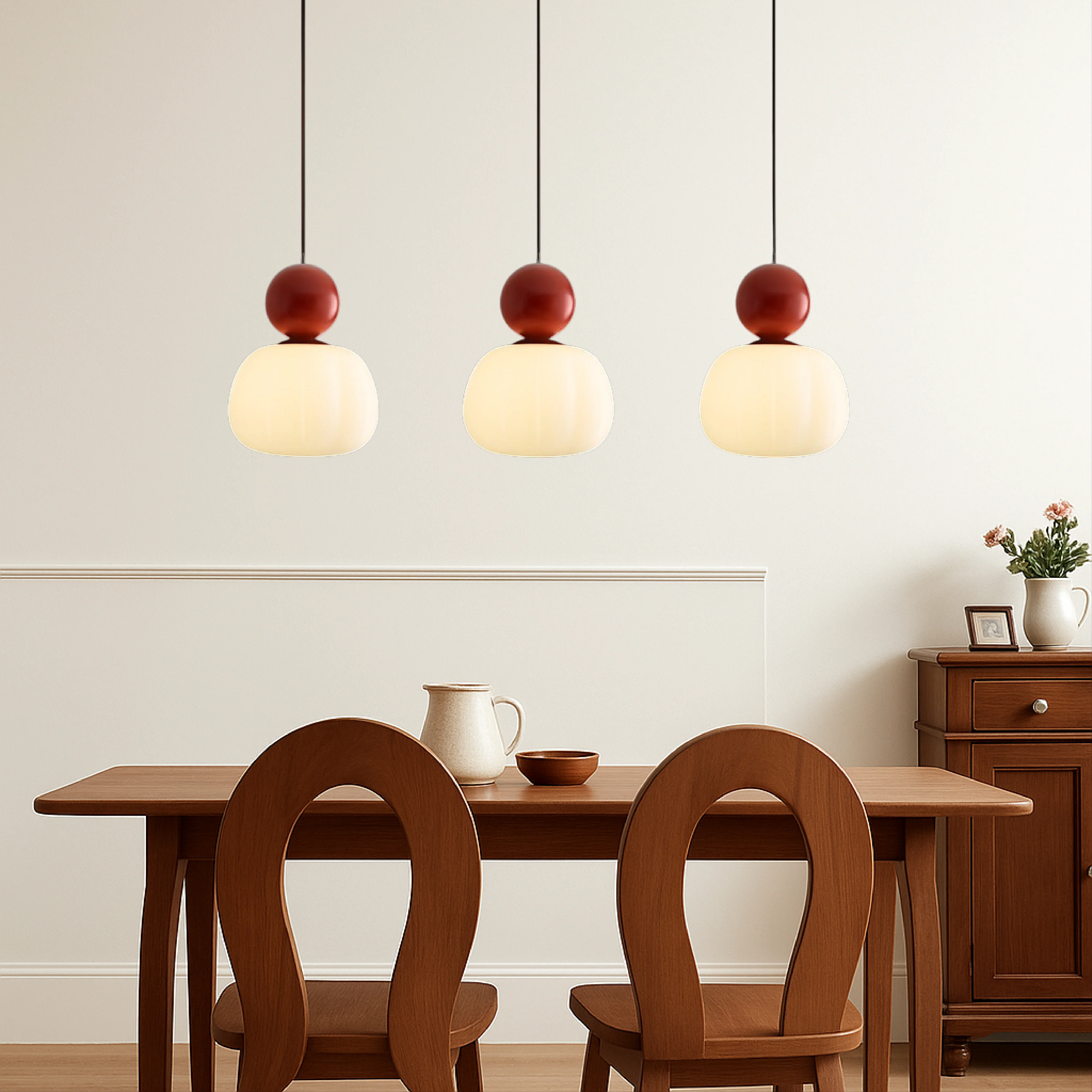 Art Deco Pendant Light in Brass Finish for Dining Room, Dimmable - Image 5