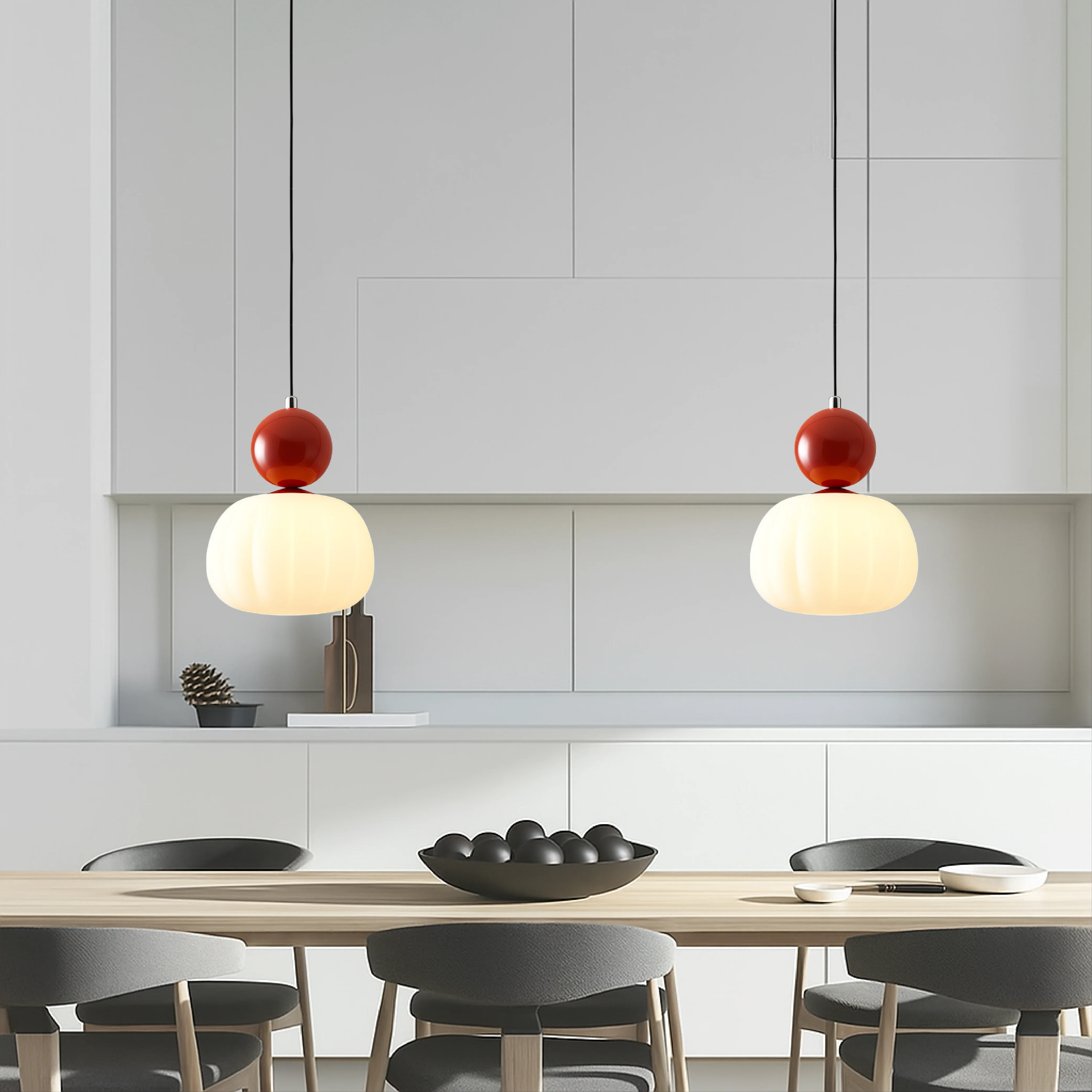 Art Deco Pendant Light in Brass Finish for Dining Room, Dimmable - Image 6