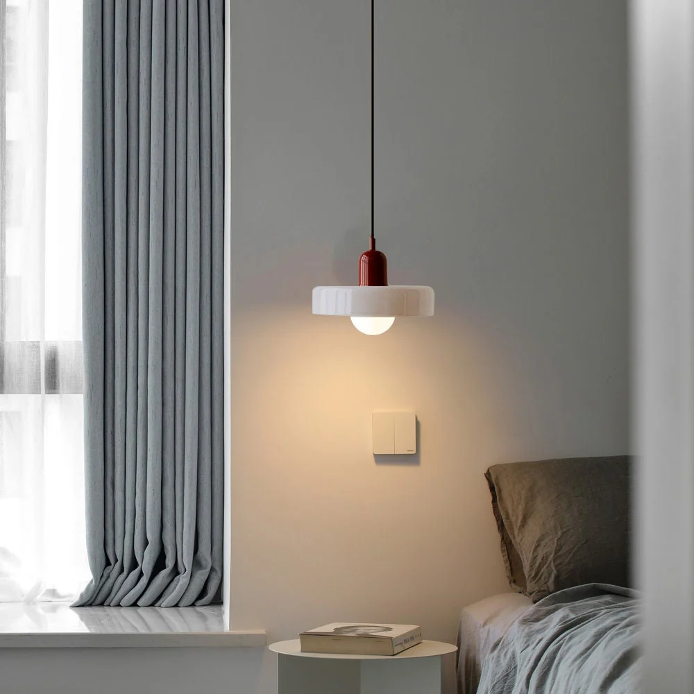 Bauhaus-Inspired Colored Glass Pendant Light - Image 10