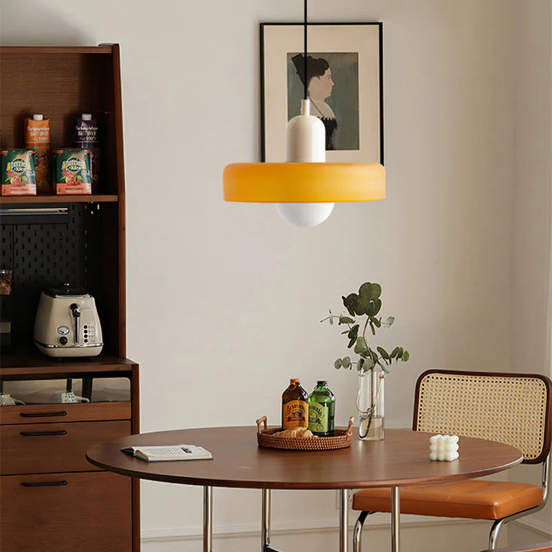 Bauhaus-Inspired Colored Glass Pendant Light - Image 12