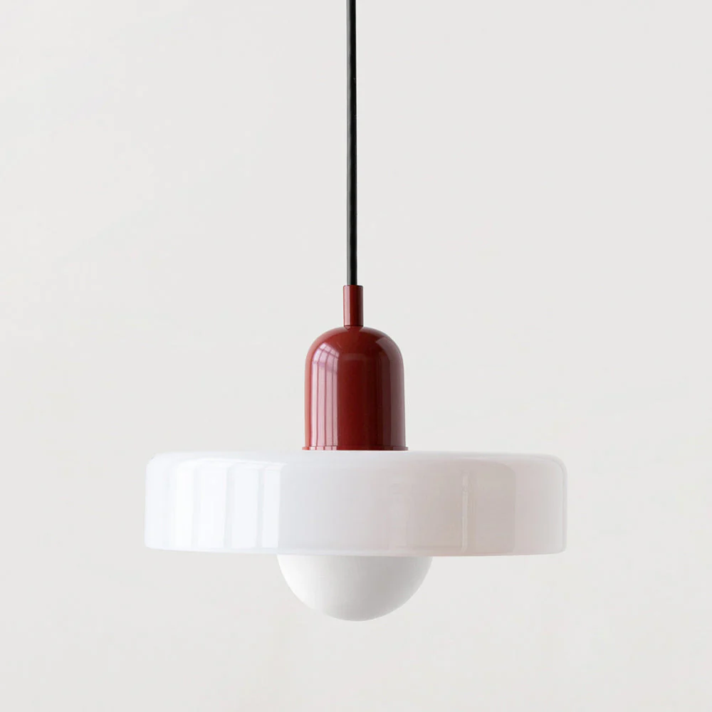Bauhaus-Inspired Colored Glass Pendant Light - Image 14