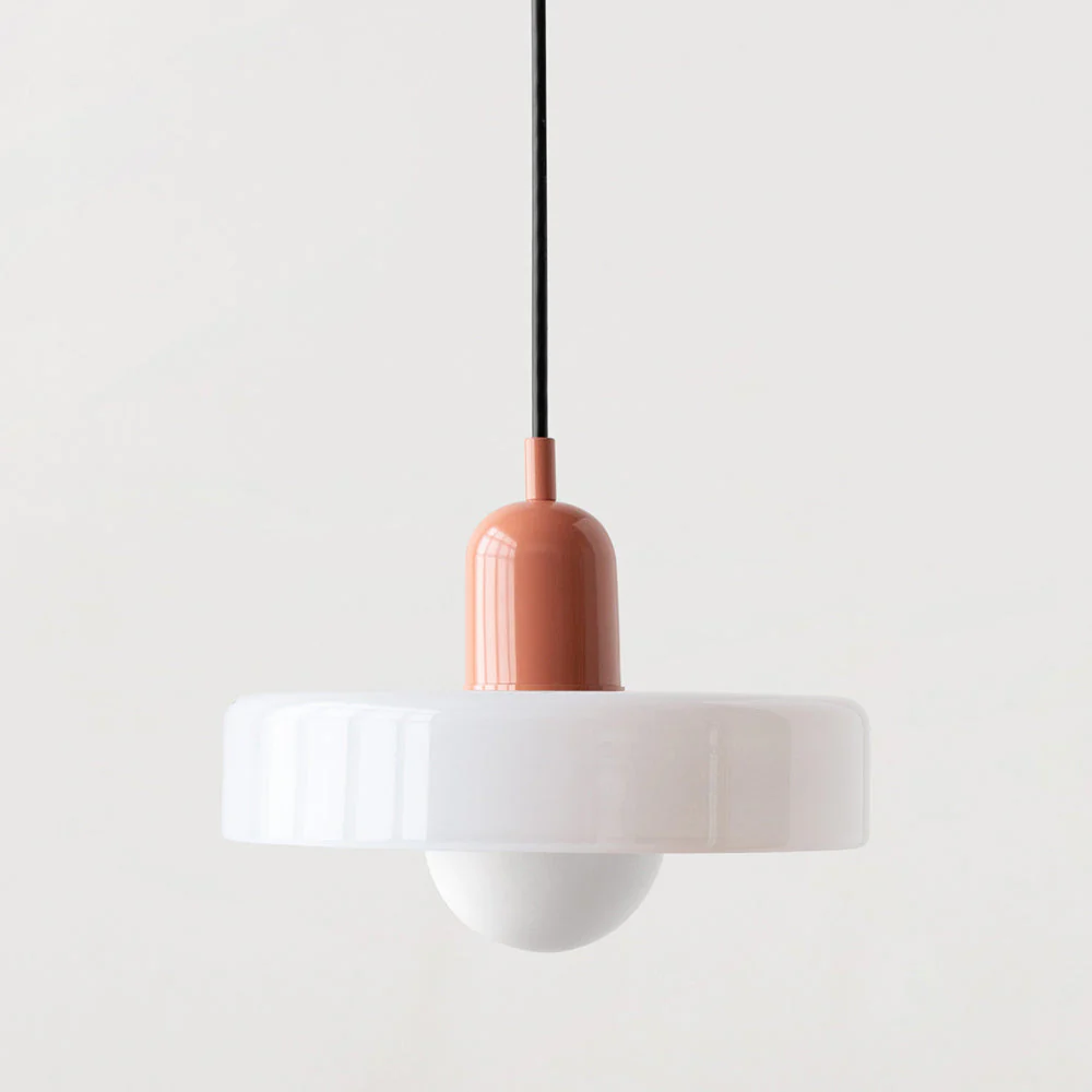 Bauhaus-Inspired Colored Glass Pendant Light - Image 15