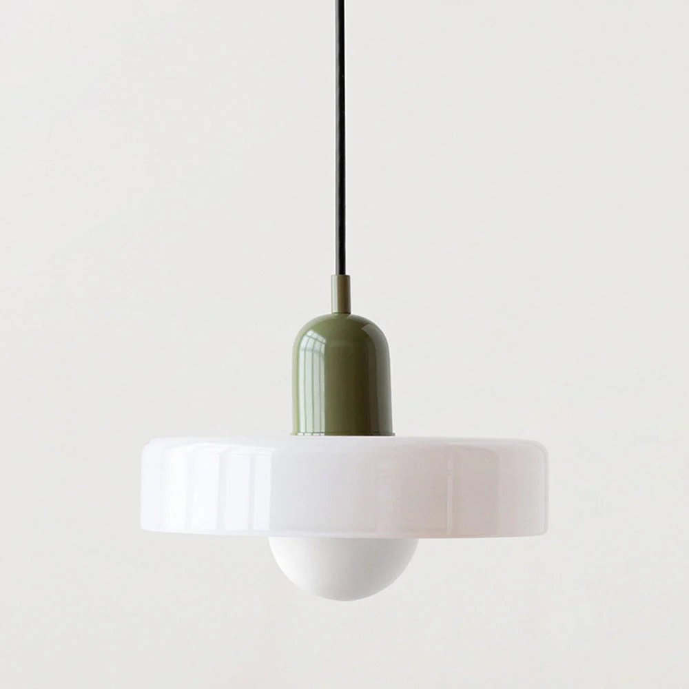 Bauhaus-Inspired Colored Glass Pendant Light - Image 17