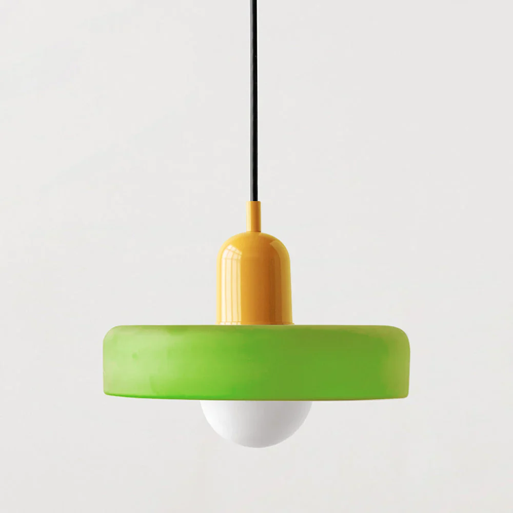 Bauhaus-Inspired Colored Glass Pendant Light - Image 23