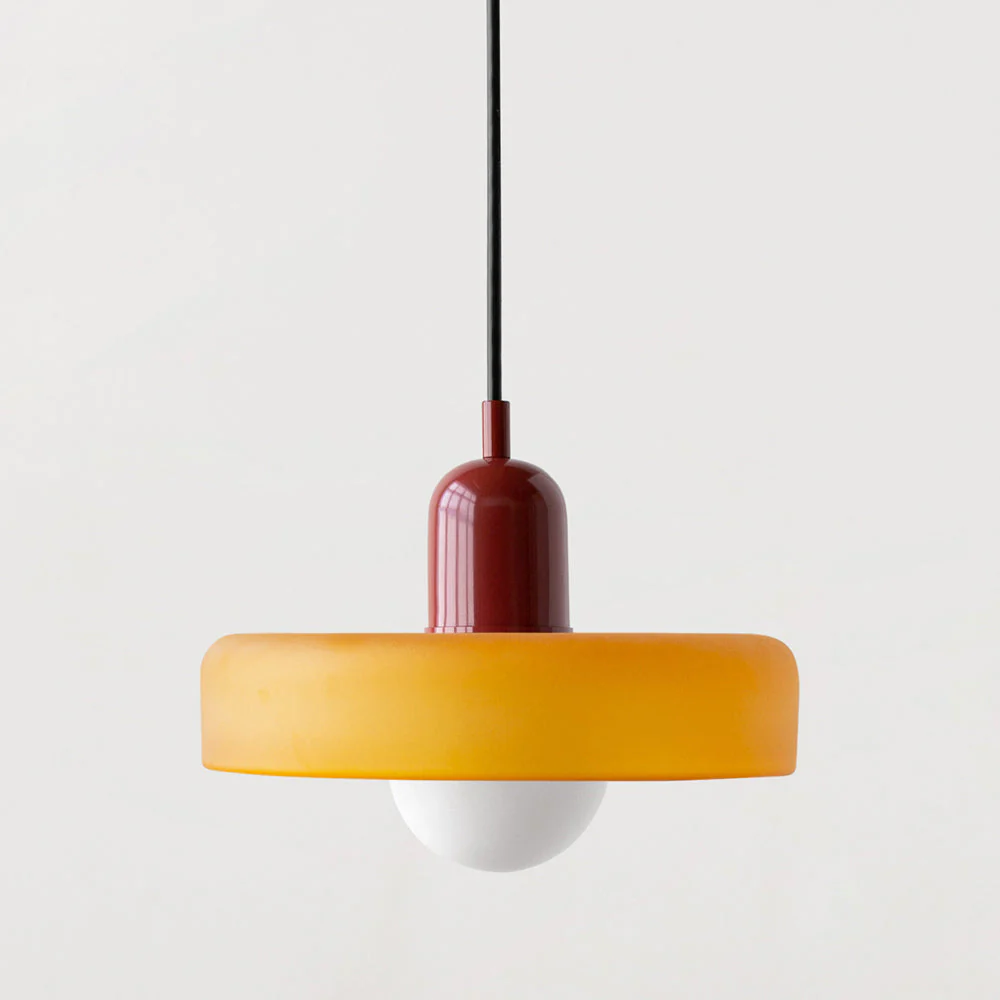 Bauhaus-Inspired Colored Glass Pendant Light - Image 26