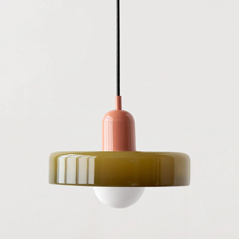 Bauhaus-Inspired Colored Glass Pendant Light - Image 33