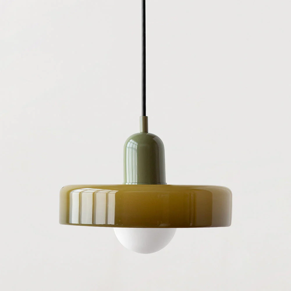 Bauhaus-Inspired Colored Glass Pendant Light - Image 36
