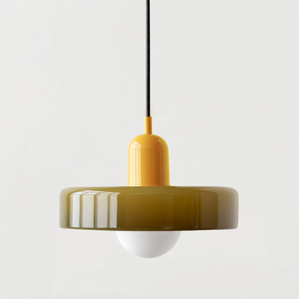 Bauhaus-Inspired Colored Glass Pendant Light - Image 37