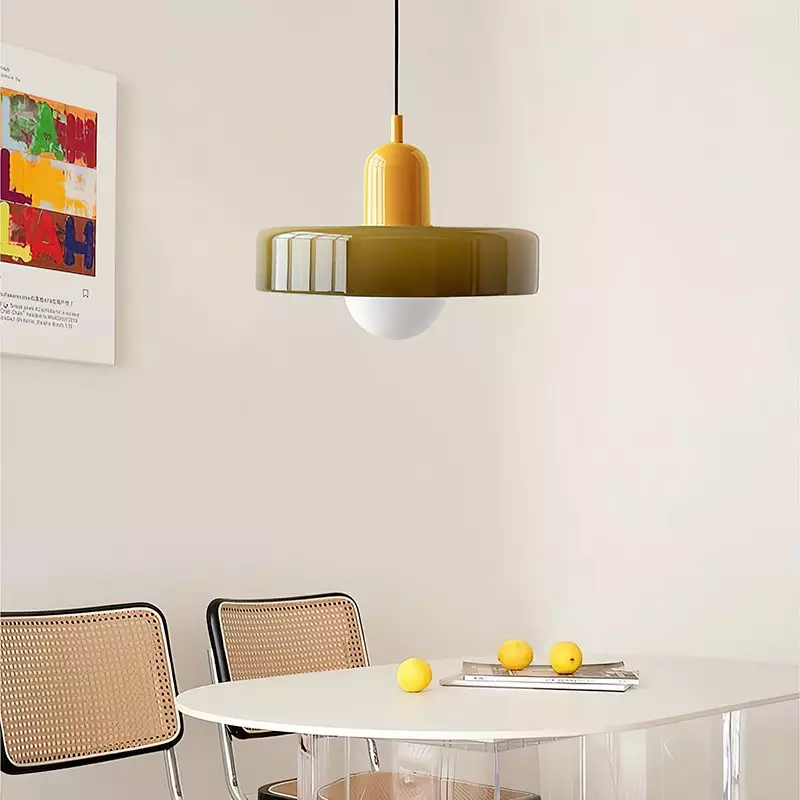 Bauhaus-Inspired Colored Glass Pendant Light - Image 39