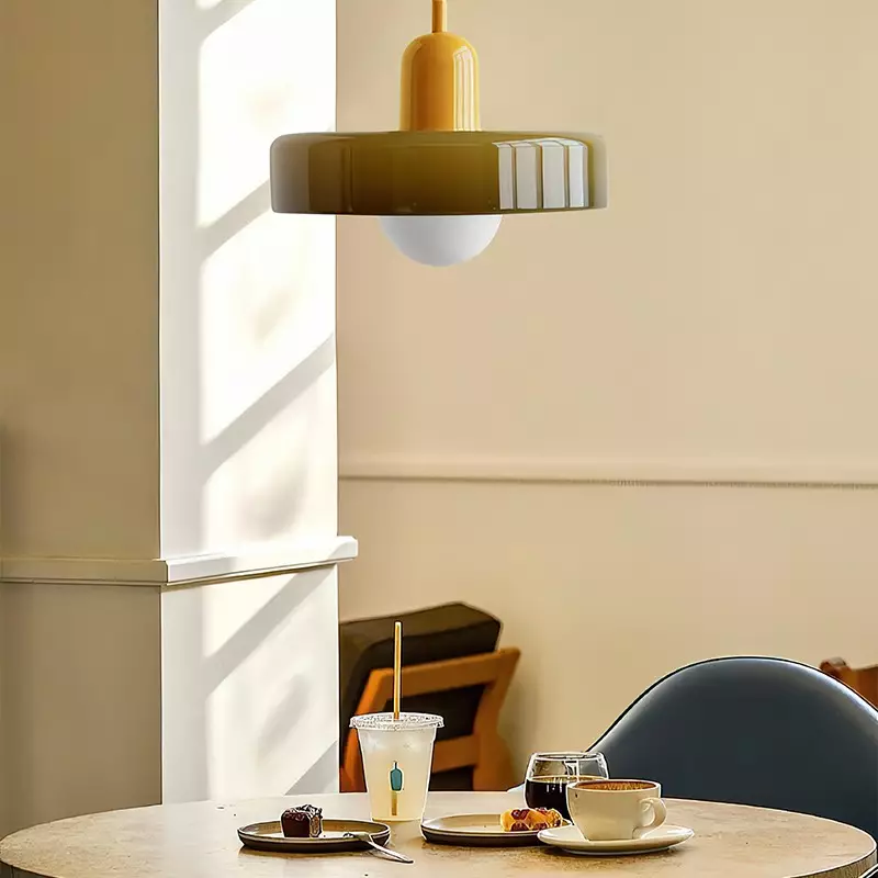 Bauhaus-Inspired Colored Glass Pendant Light - Image 40