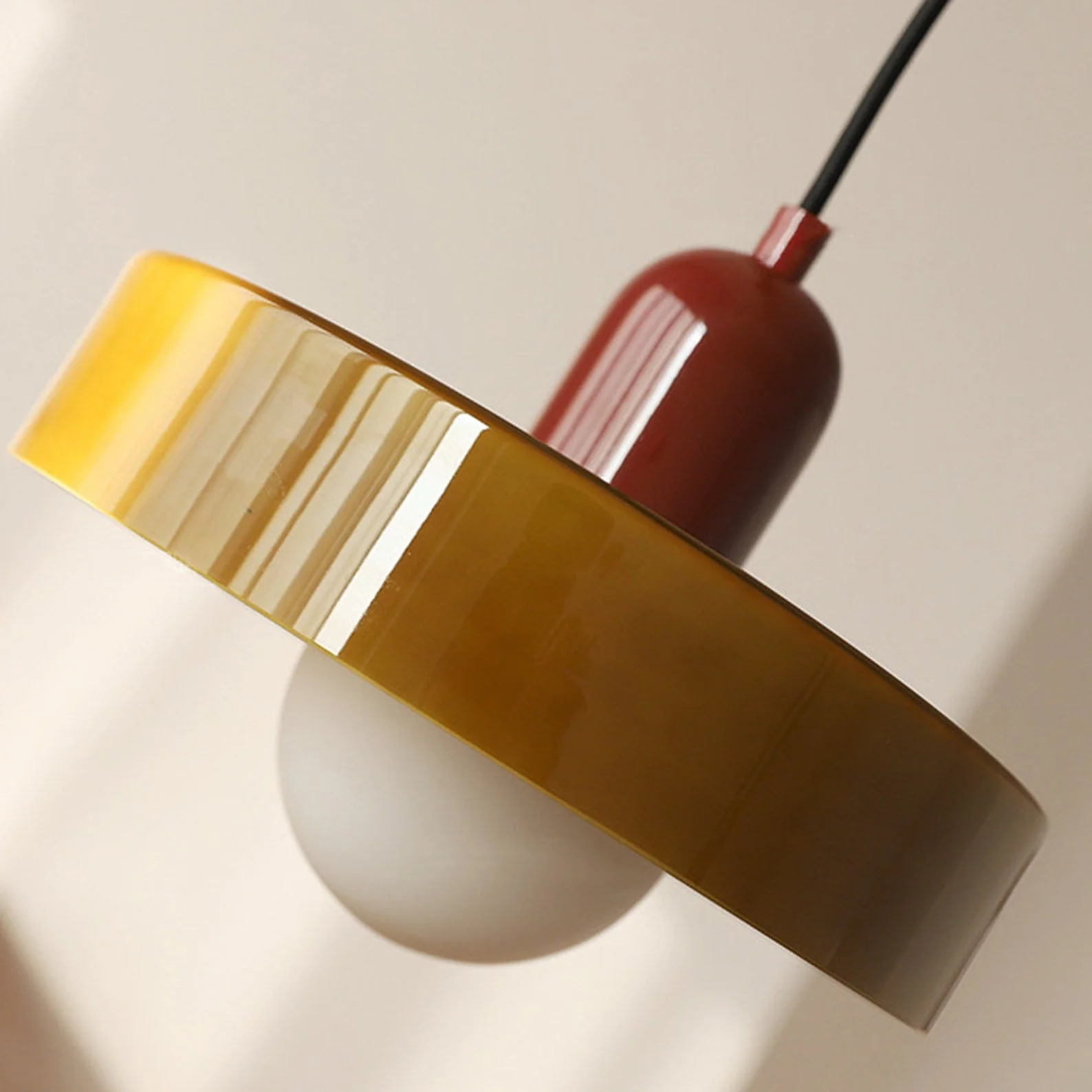 Bauhaus-Inspired Colored Glass Pendant Light - Image 45