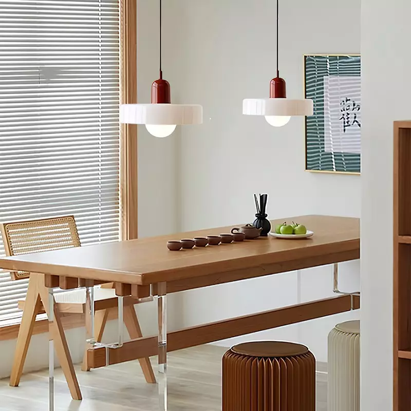 Bauhaus-Inspired Colored Glass Pendant Light - Image 5