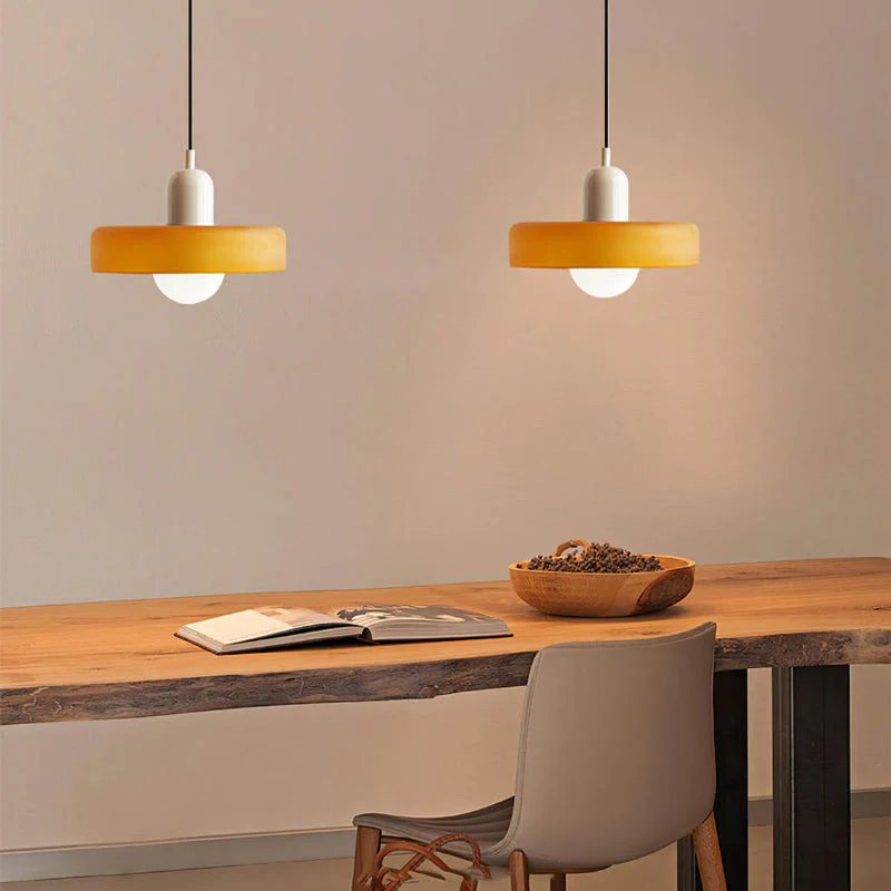 Bauhaus-Inspired Colored Glass Pendant Light - Image 9