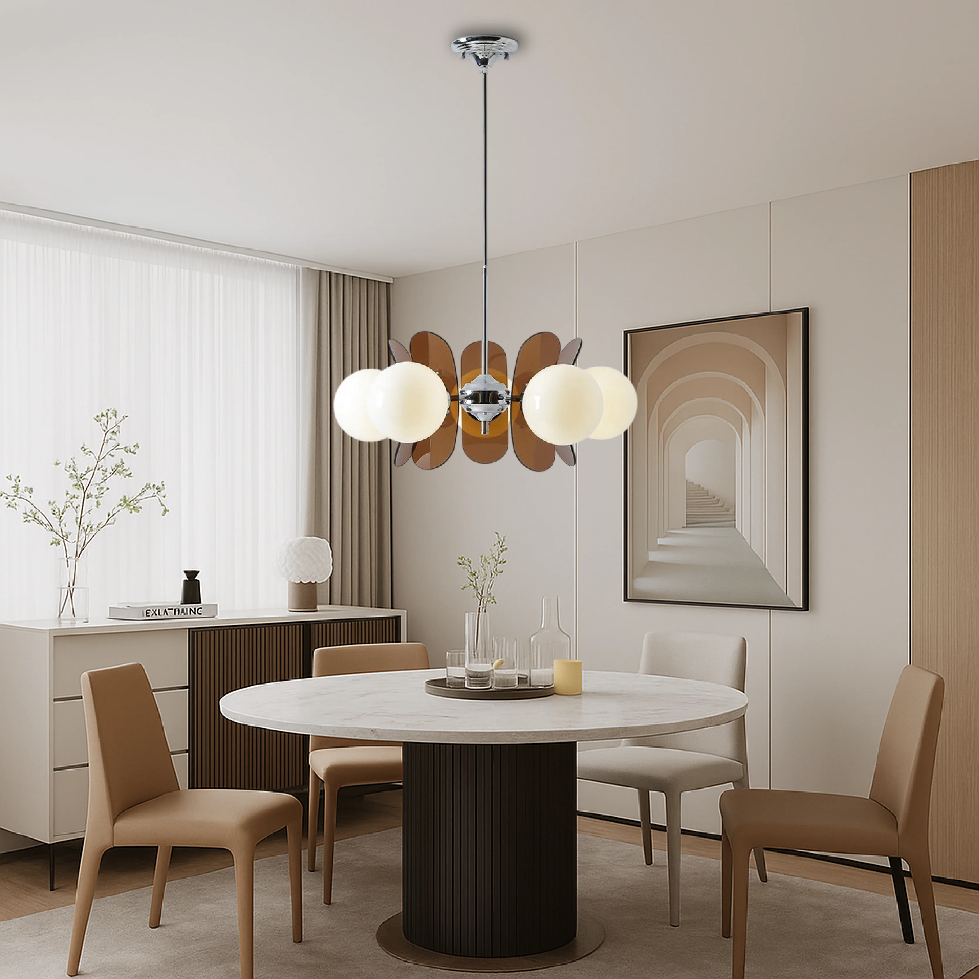 Bauhaus-Inspired Pendant Chandelier for Modern Interiors - Image 3