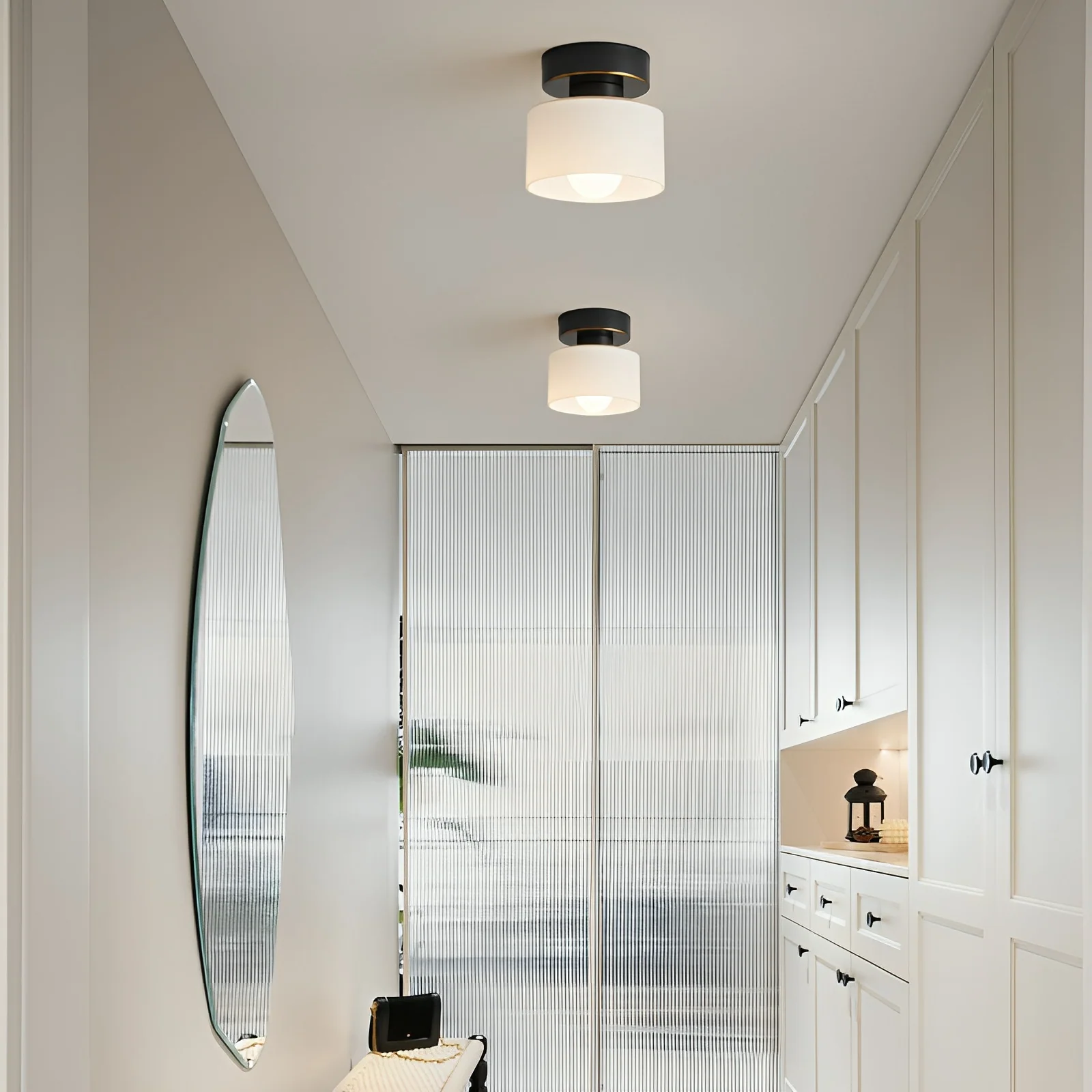 Bauhaus-Style LED Ceiling Spotlight with Adjustable Head