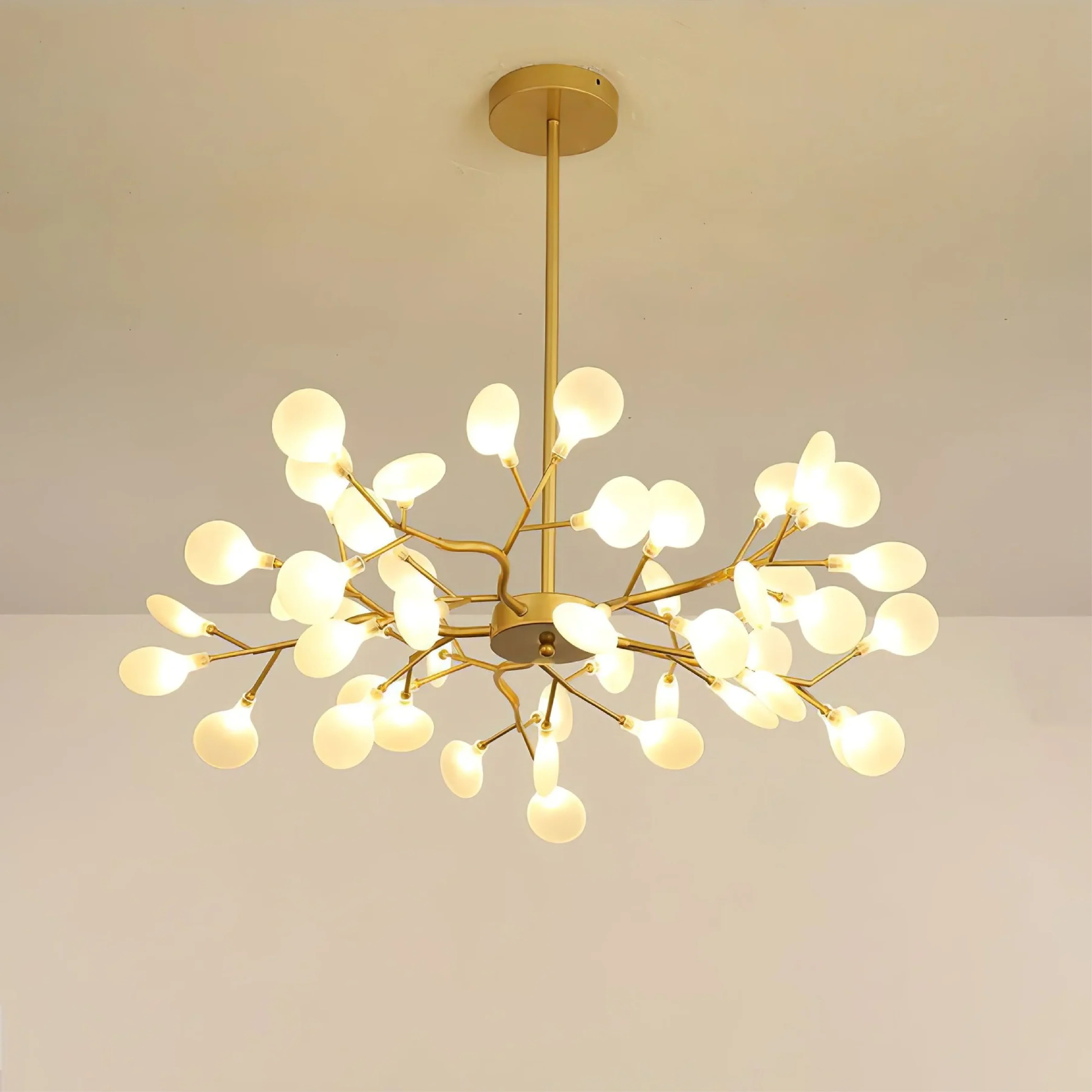 Celestial Glow LED Chandelier - Dimmable Crystal Ceiling Light - Image 11