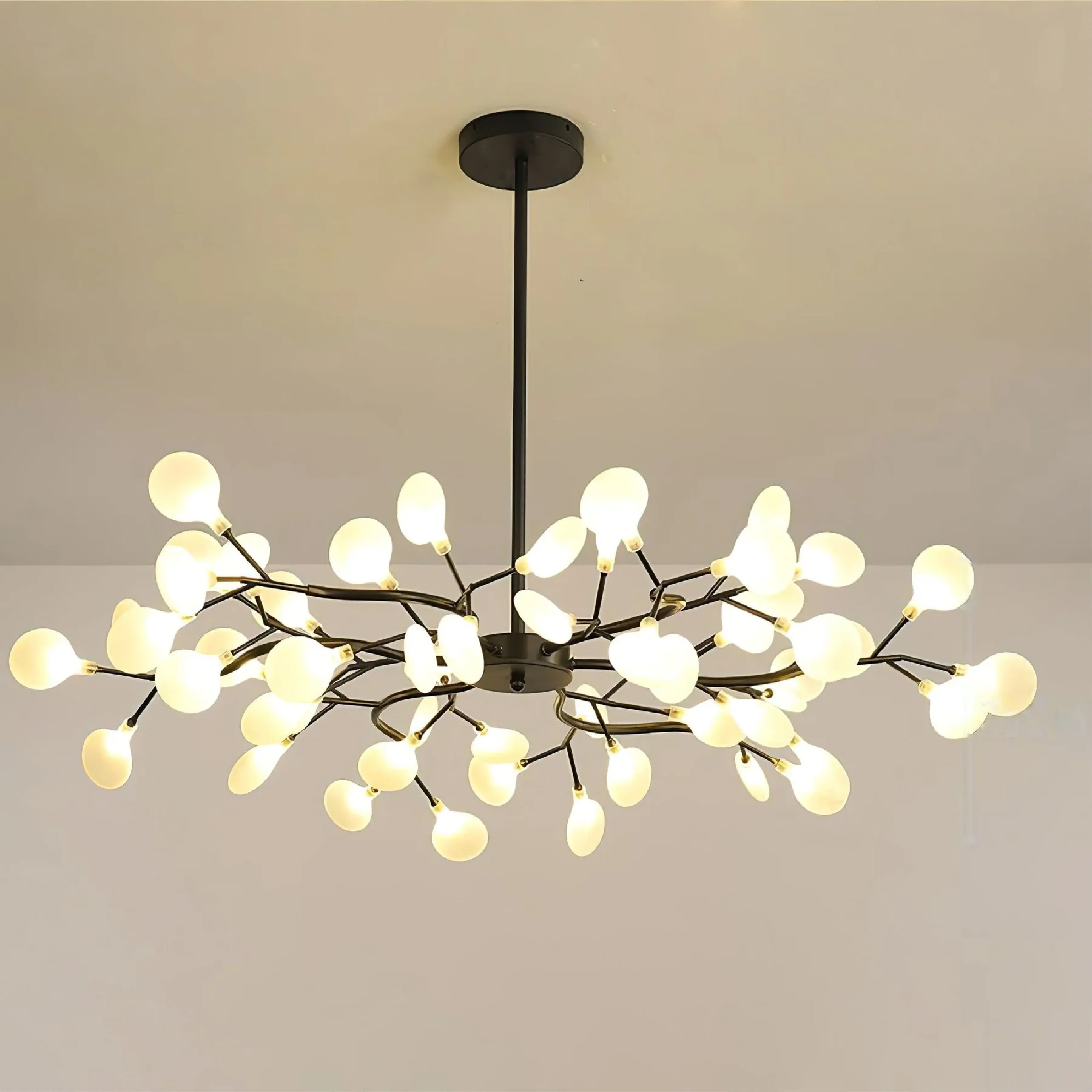 Celestial Glow LED Chandelier - Dimmable Crystal Ceiling Light - Image 8