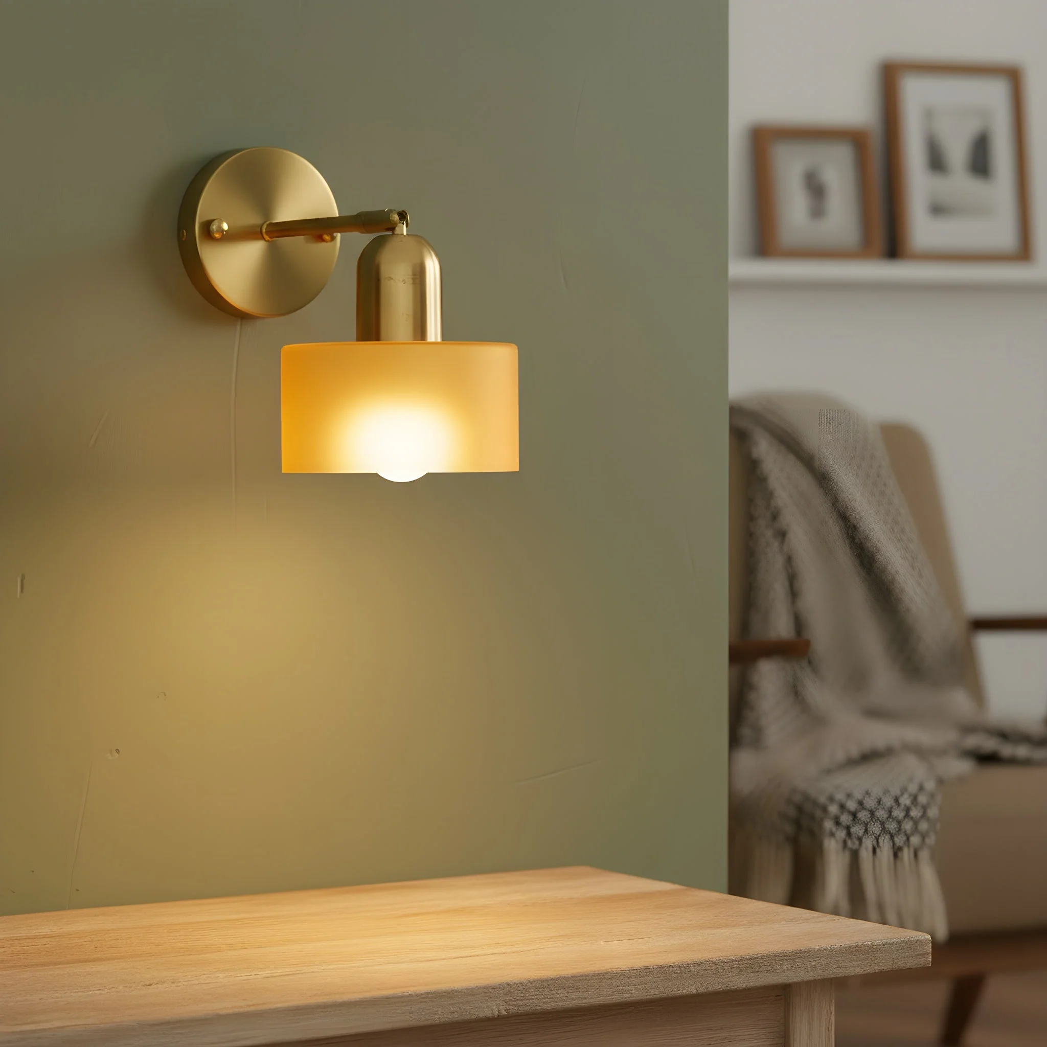 Colored Glass Wall Lamp in Bauhaus Style - Image 3