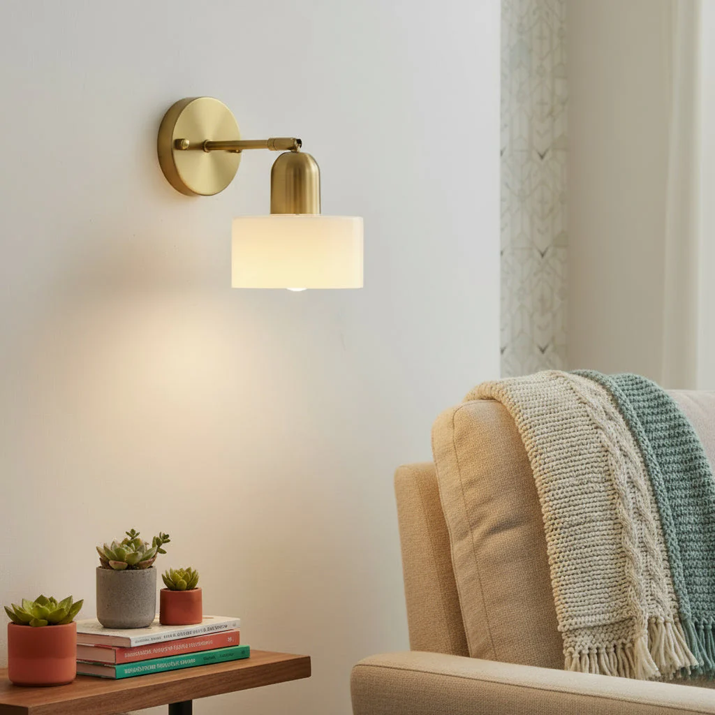 Colored Glass Wall Lamp in Bauhaus Style - Image 5
