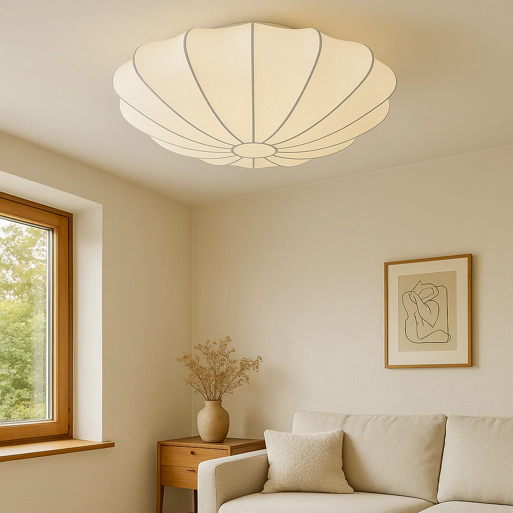 Contemporary Dimmable LED Ceiling Light with Glass Shade - Image 2