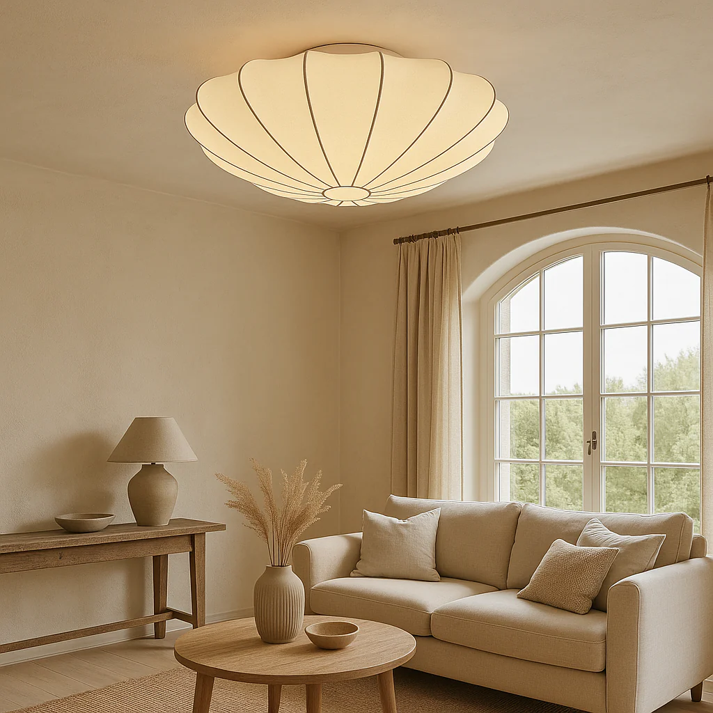 Contemporary Dimmable LED Ceiling Light with Glass Shade - Image 3