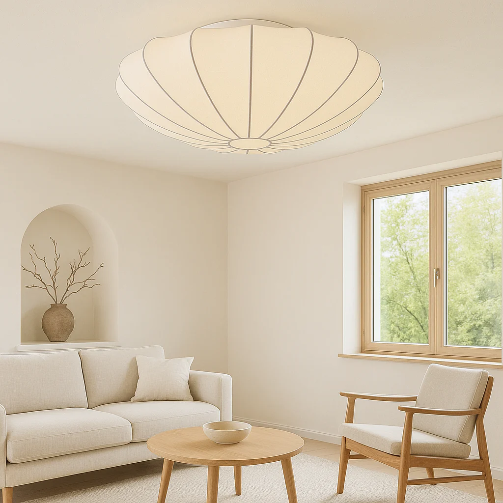 Contemporary Dimmable LED Ceiling Light with Glass Shade - Image 4