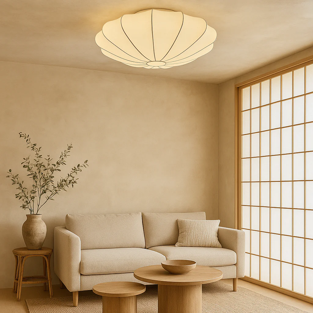 Contemporary Dimmable LED Ceiling Light with Glass Shade - Image 5