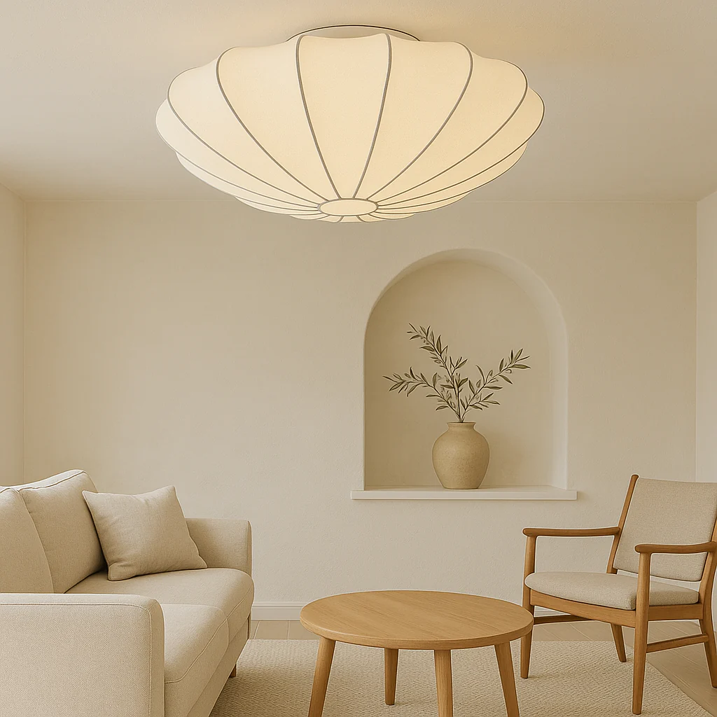 Contemporary Dimmable LED Ceiling Light with Glass Shade - Image 6