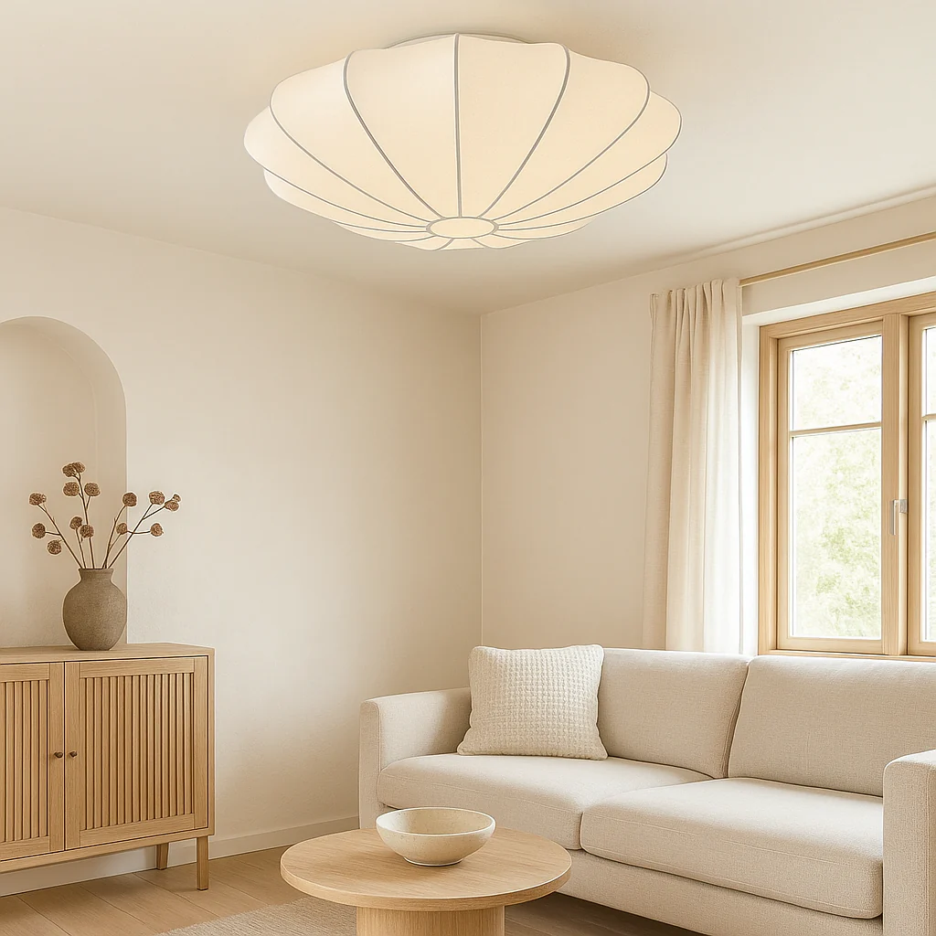Contemporary Dimmable LED Ceiling Light with Glass Shade - Image 8