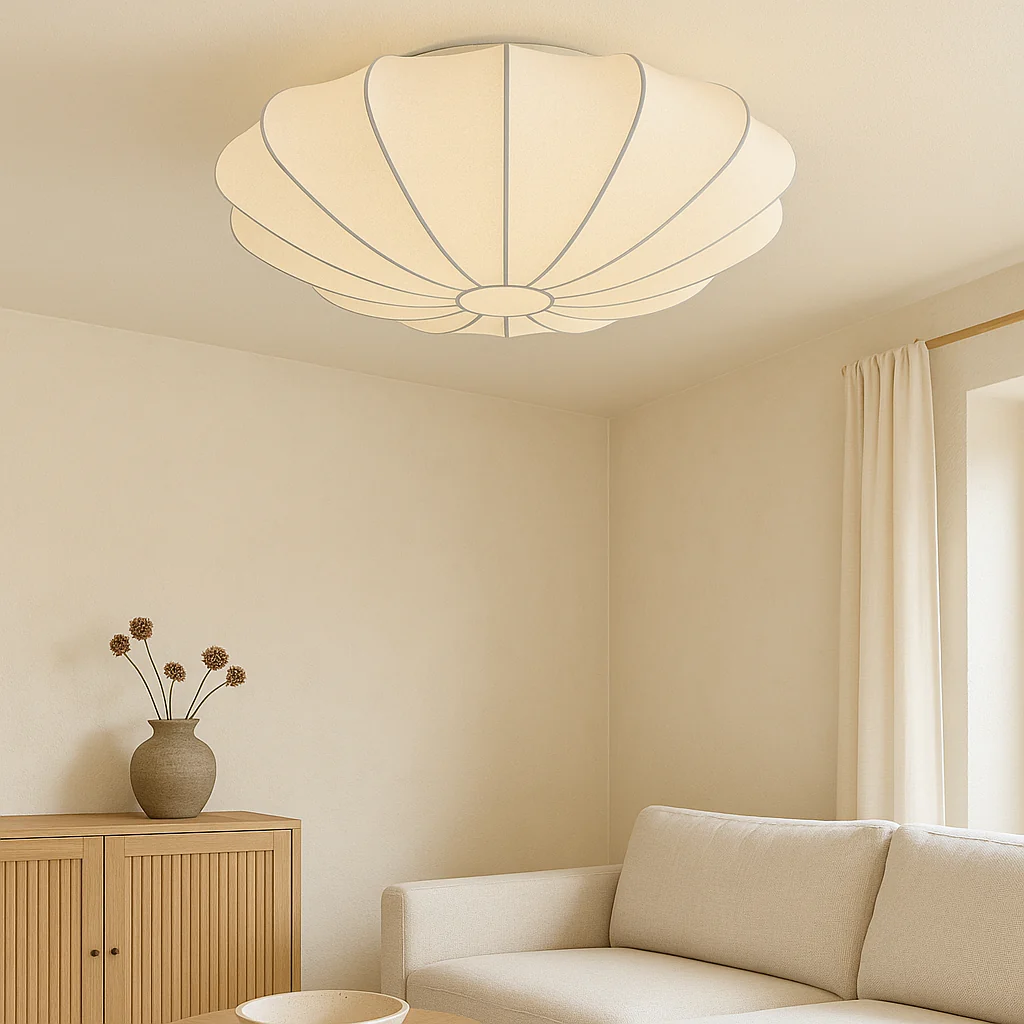 Contemporary Dimmable LED Ceiling Light with Glass Shade - Image 9