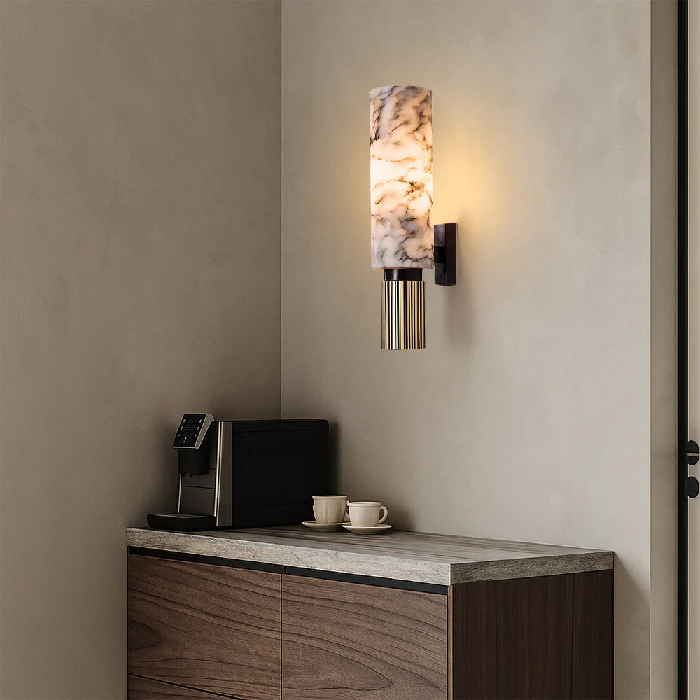 Copper Stone Wall Sconce Rustic LED Fixture - Image 10