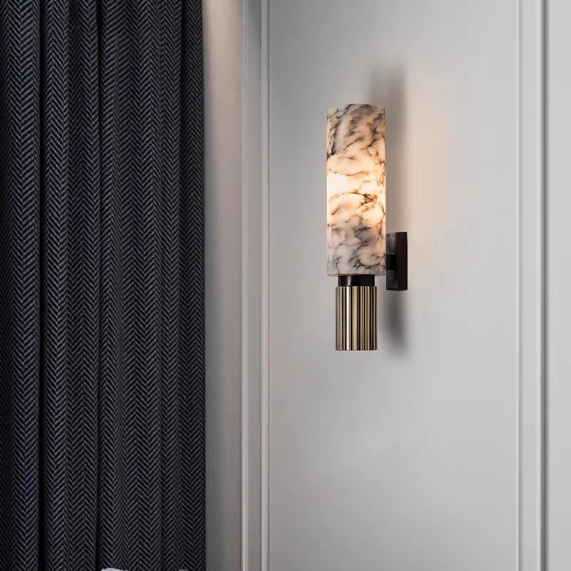 Copper Stone Wall Sconce Rustic LED Fixture - Image 4