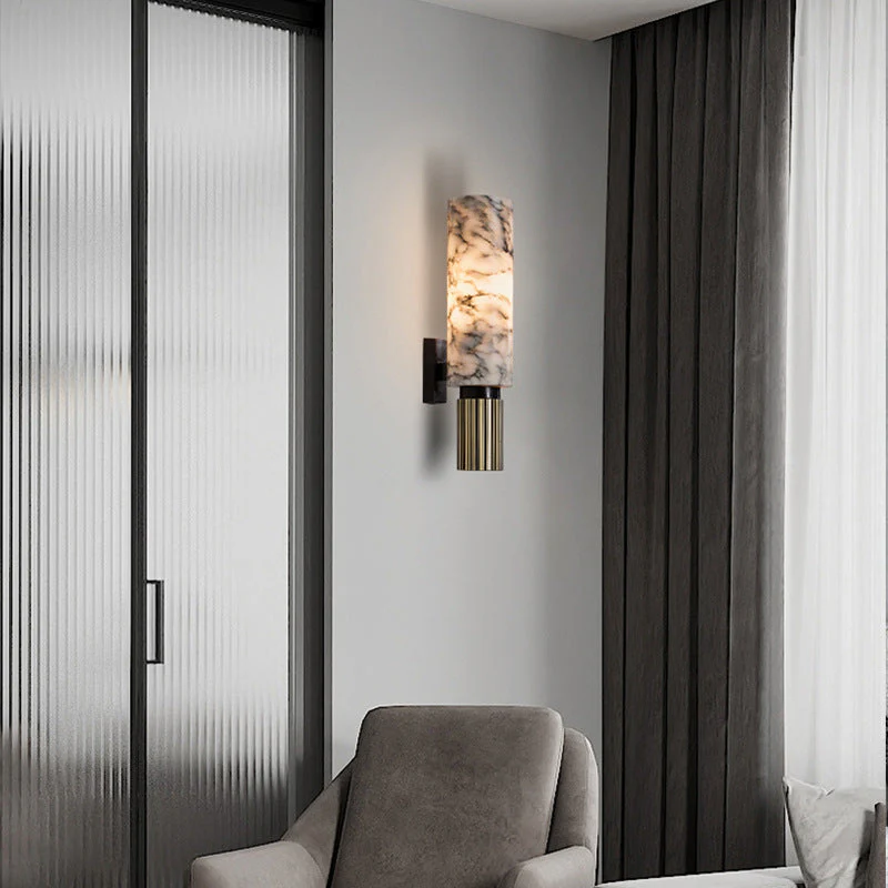 Copper Stone Wall Sconce Rustic LED Fixture - Image 5