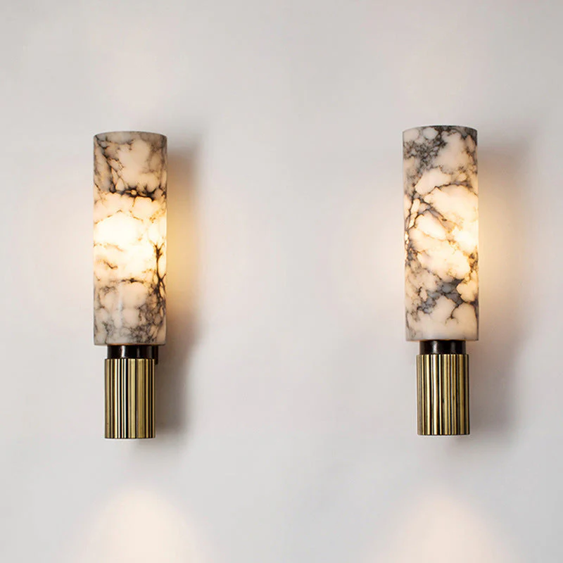 Copper Stone Wall Sconce Rustic LED Fixture - Image 7