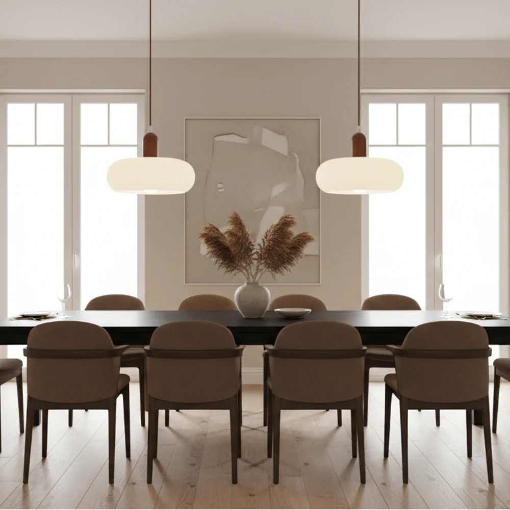 Cream Nordic Pendant Light - Scandinavian Ceiling Fixture - Image 4