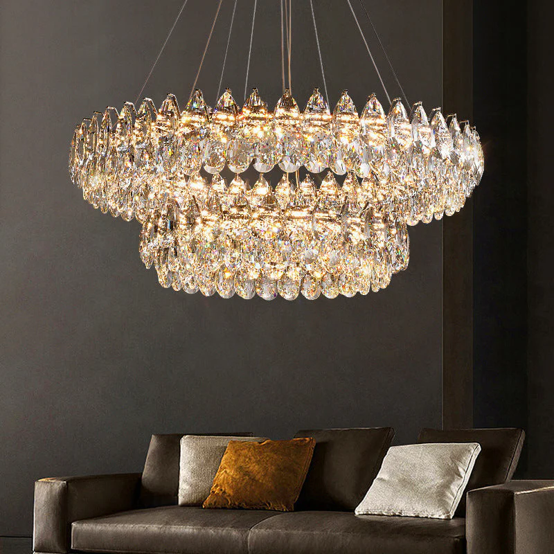 Crystal Ring Chandelier Pendant Light for Modern Home Decor