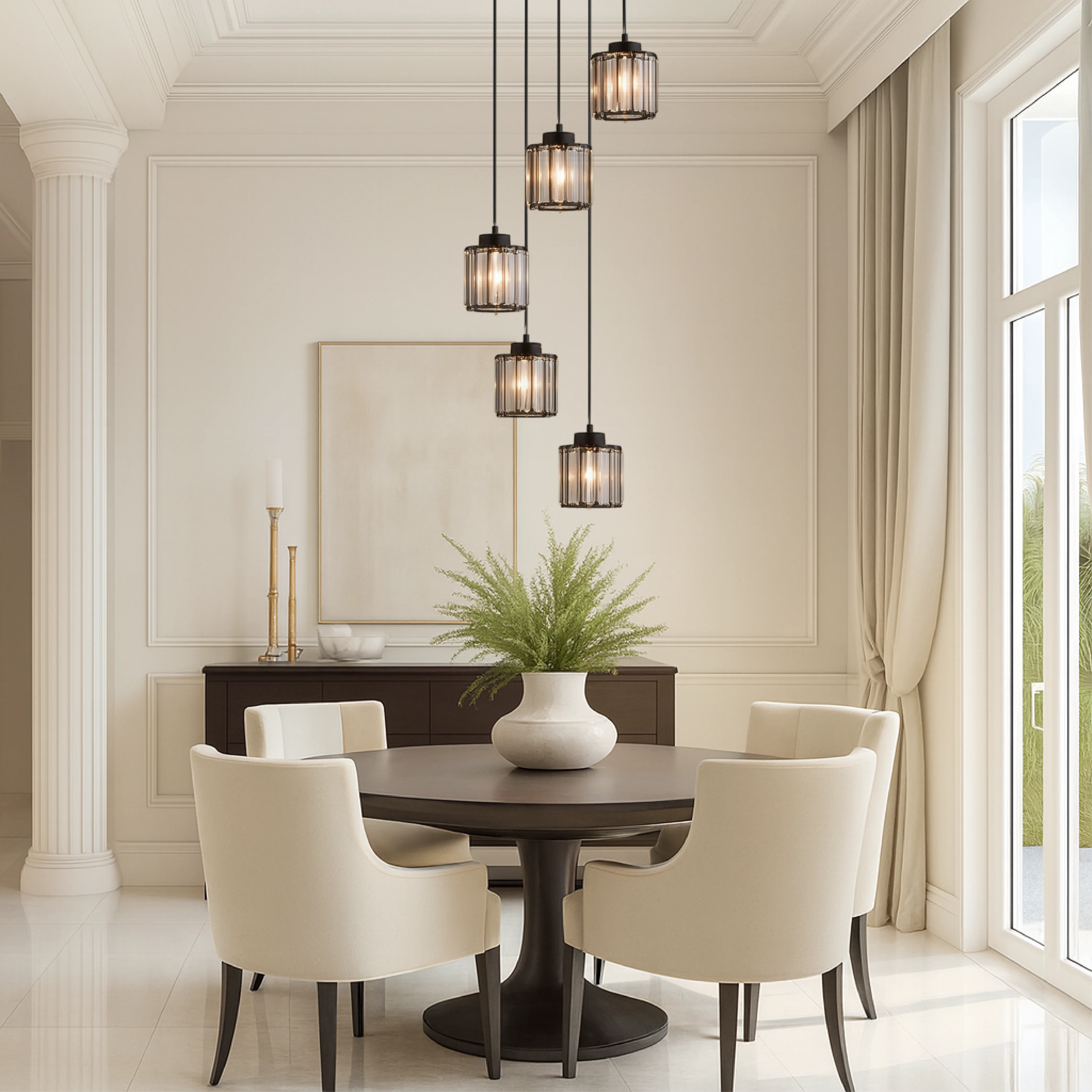 Crystal Staircase Chandelier - Modern Hallway Pendant Light - Image 3