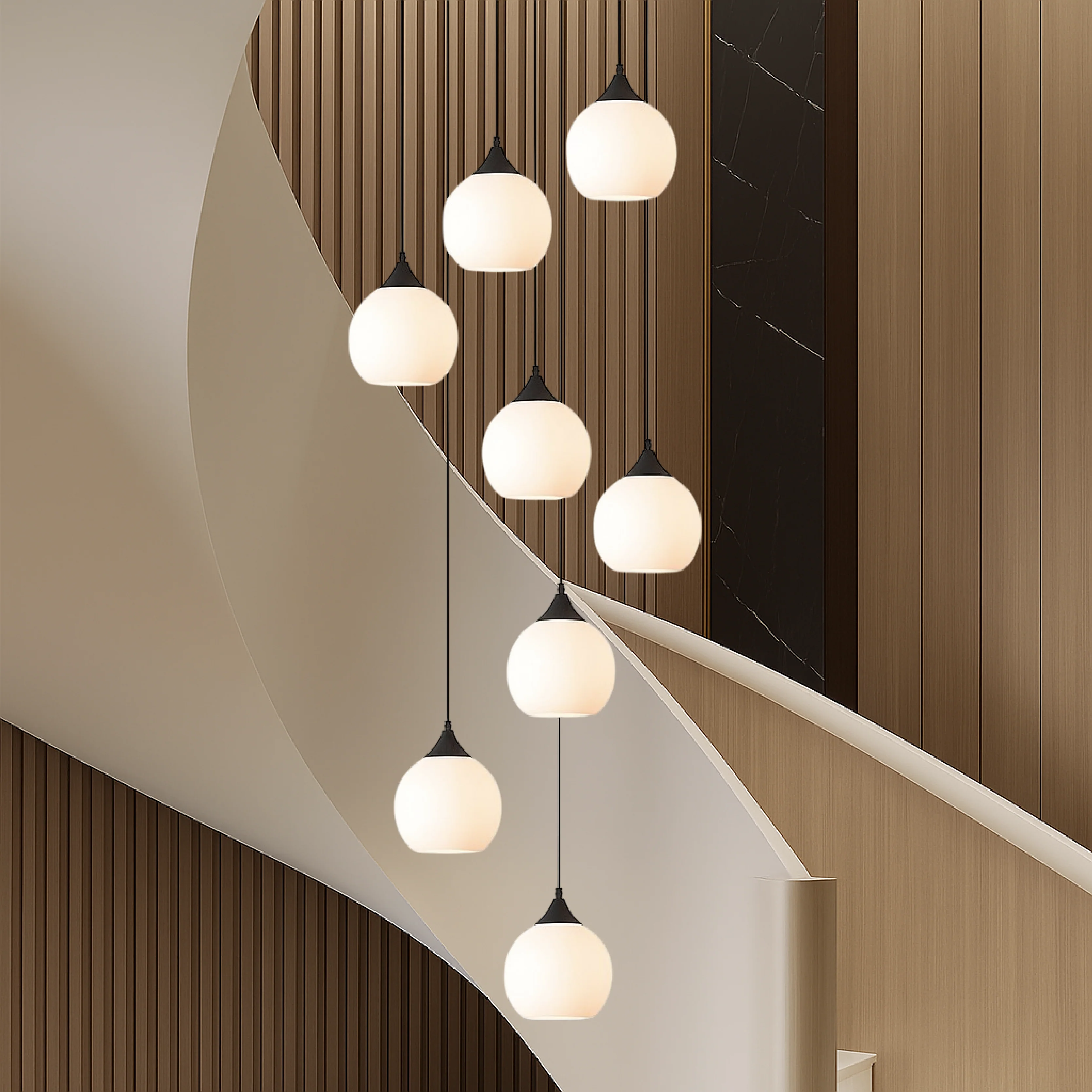 Crystal Staircase Chandelier Modern Pendant Light Fixture - Image 6