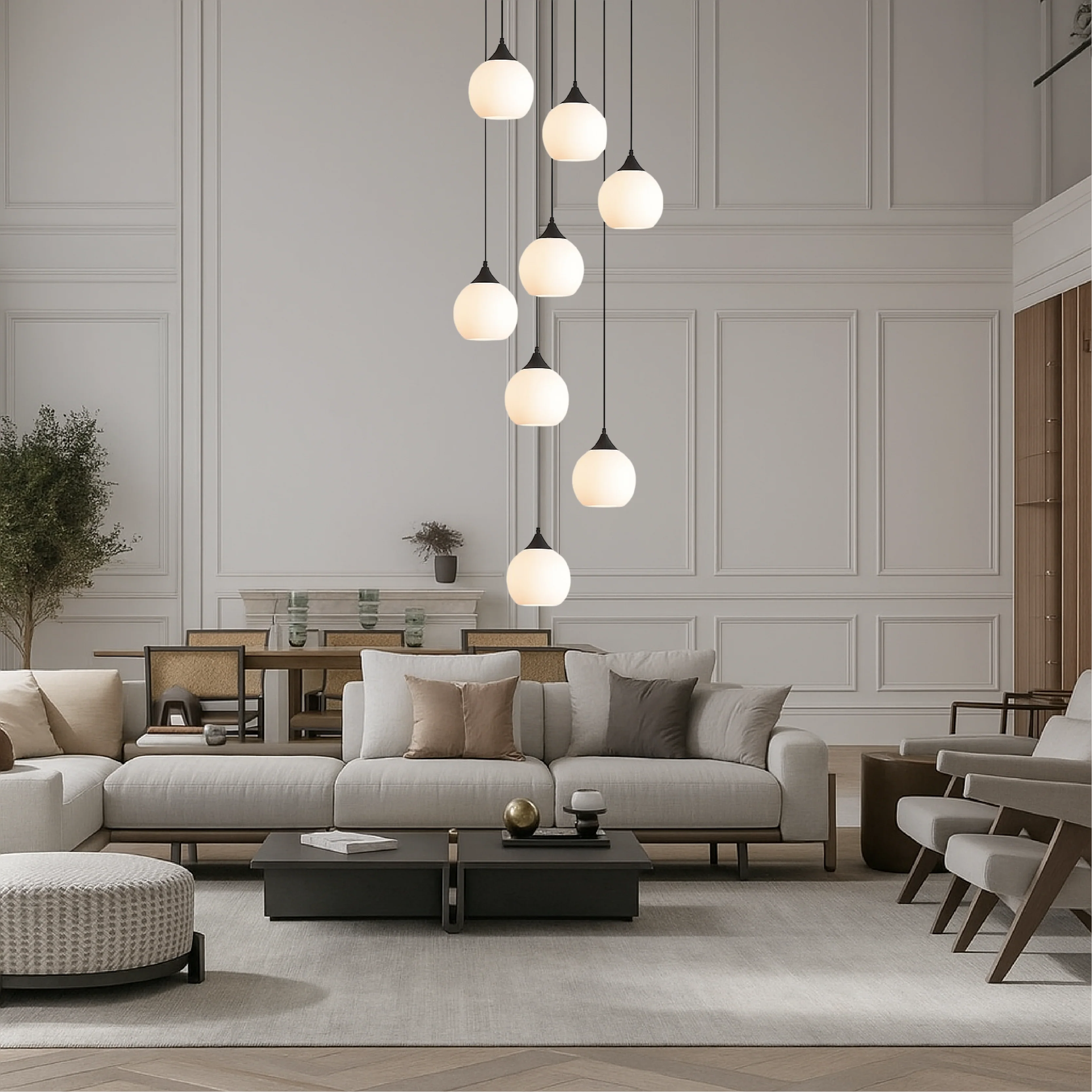 Crystal Staircase Chandelier Modern Pendant Light Fixture - Image 8