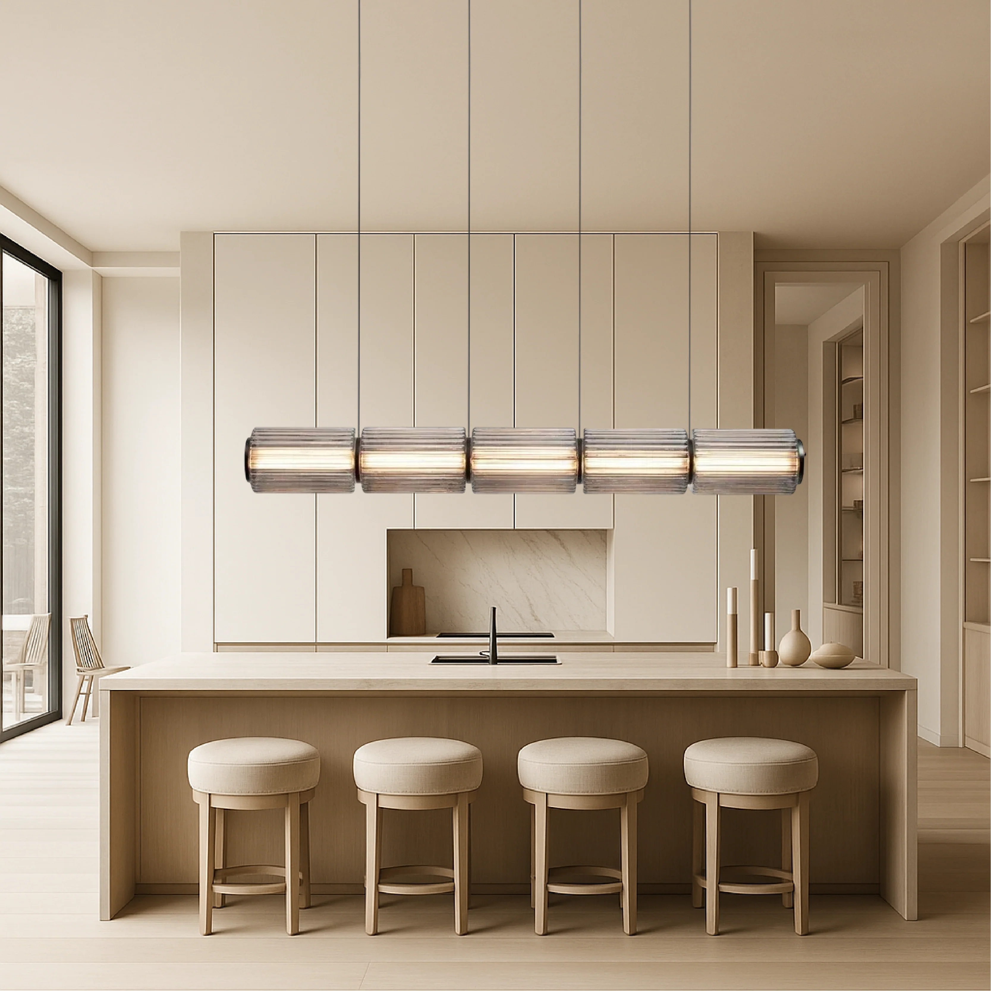 Cylinder Glass Pendant Light - Modern Minimalist Fixture - Image 9