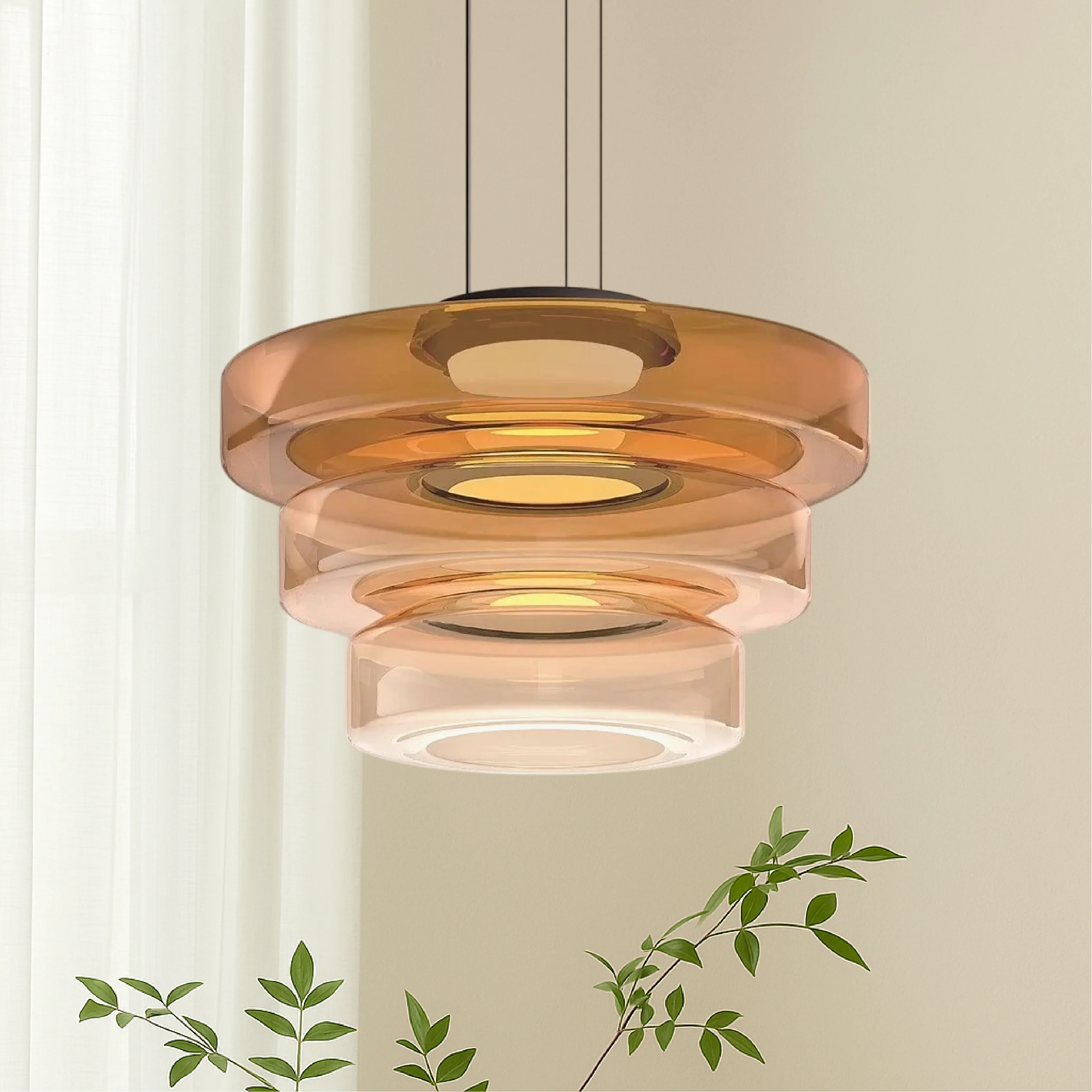 Danish Glass Pendant Light - Bauhaus-Inspired Nordic Modern - Image 15