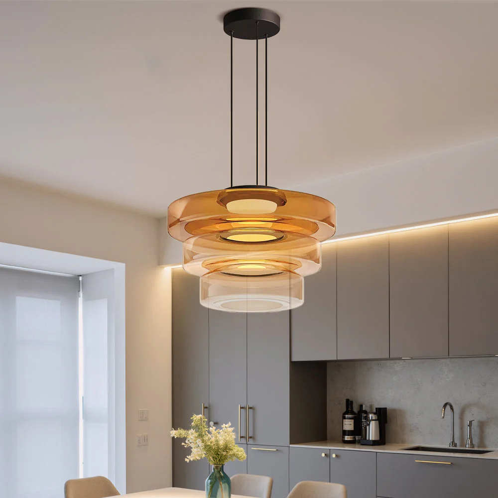 Danish Glass Pendant Light - Bauhaus-Inspired Nordic Modern - Image 2