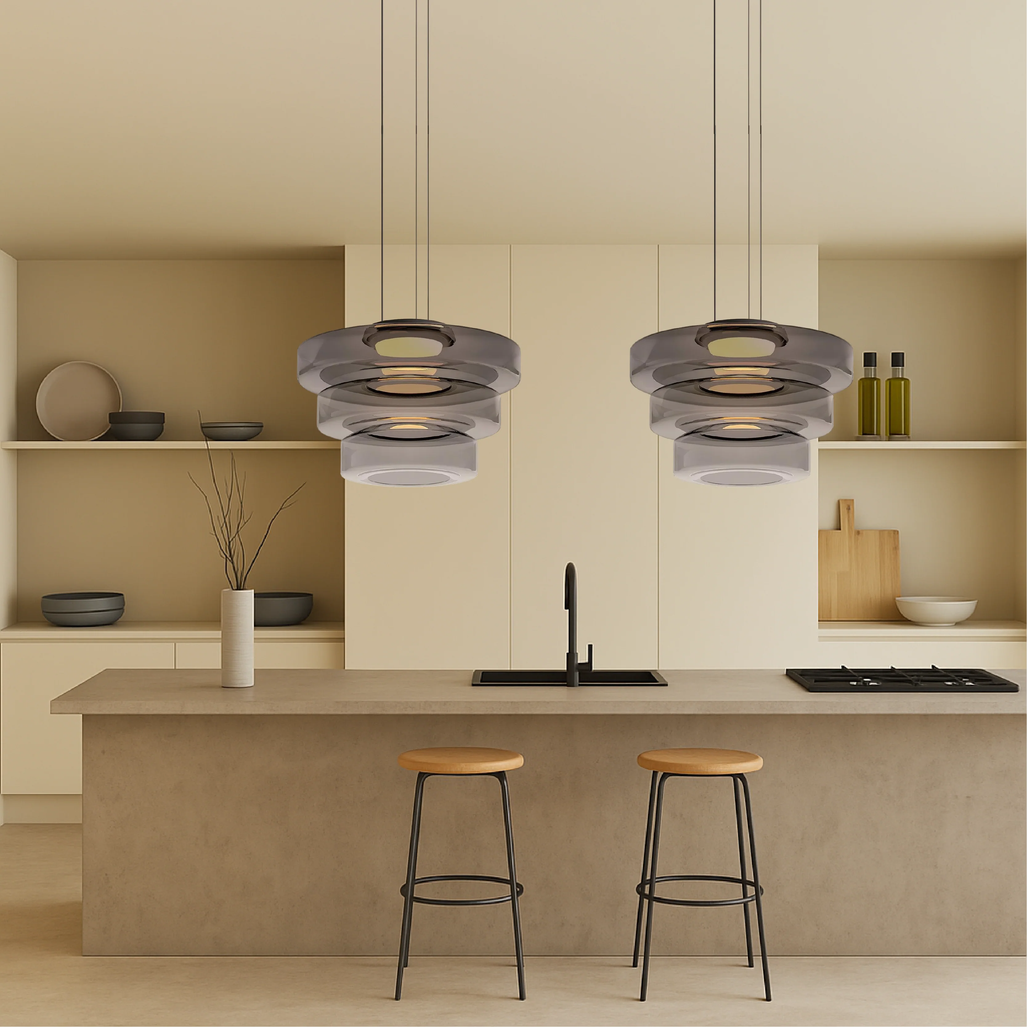 Danish Glass Pendant Light - Bauhaus-Inspired Nordic Modern - Image 8