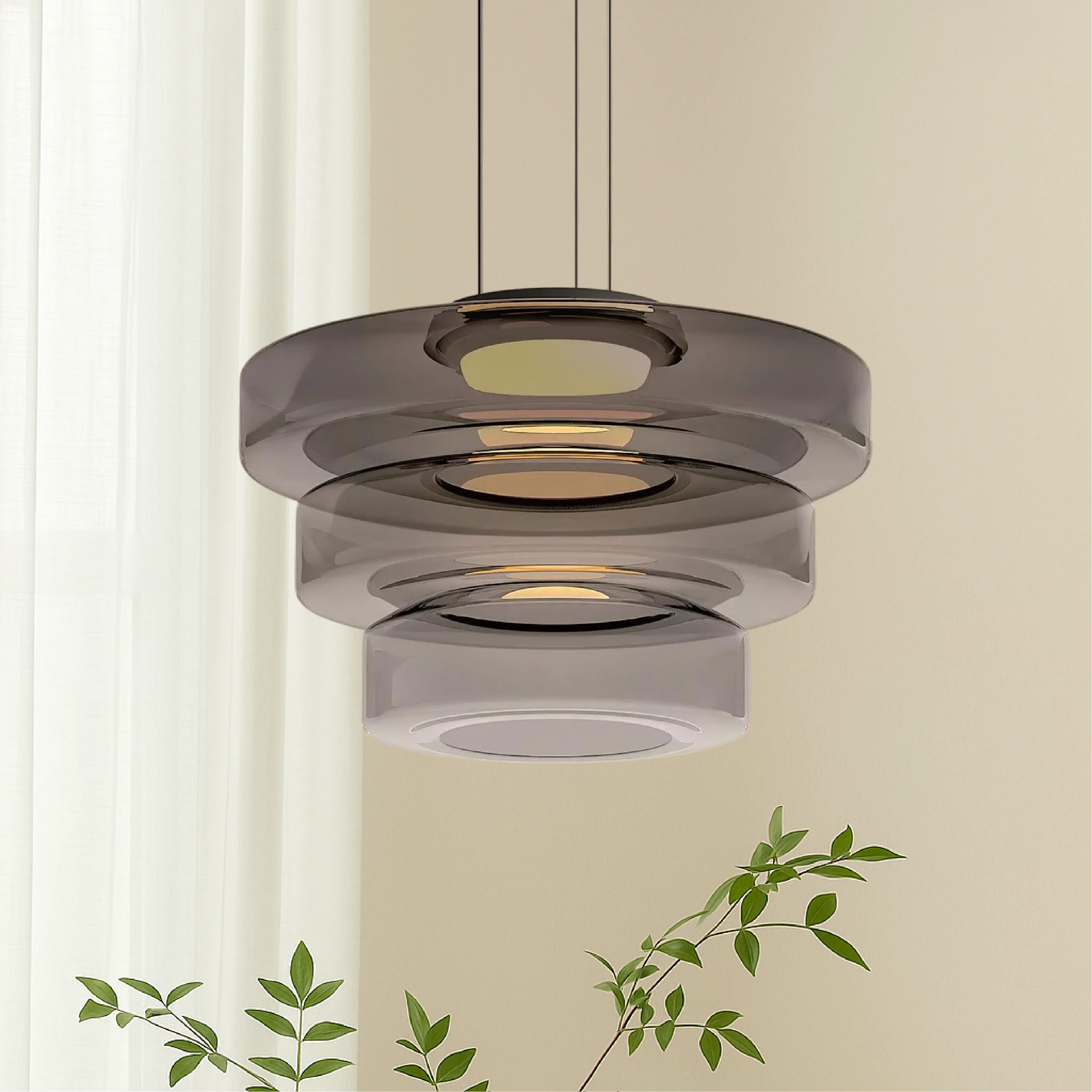 Danish Glass Pendant Light - Bauhaus-Inspired Nordic Modern - Image 9