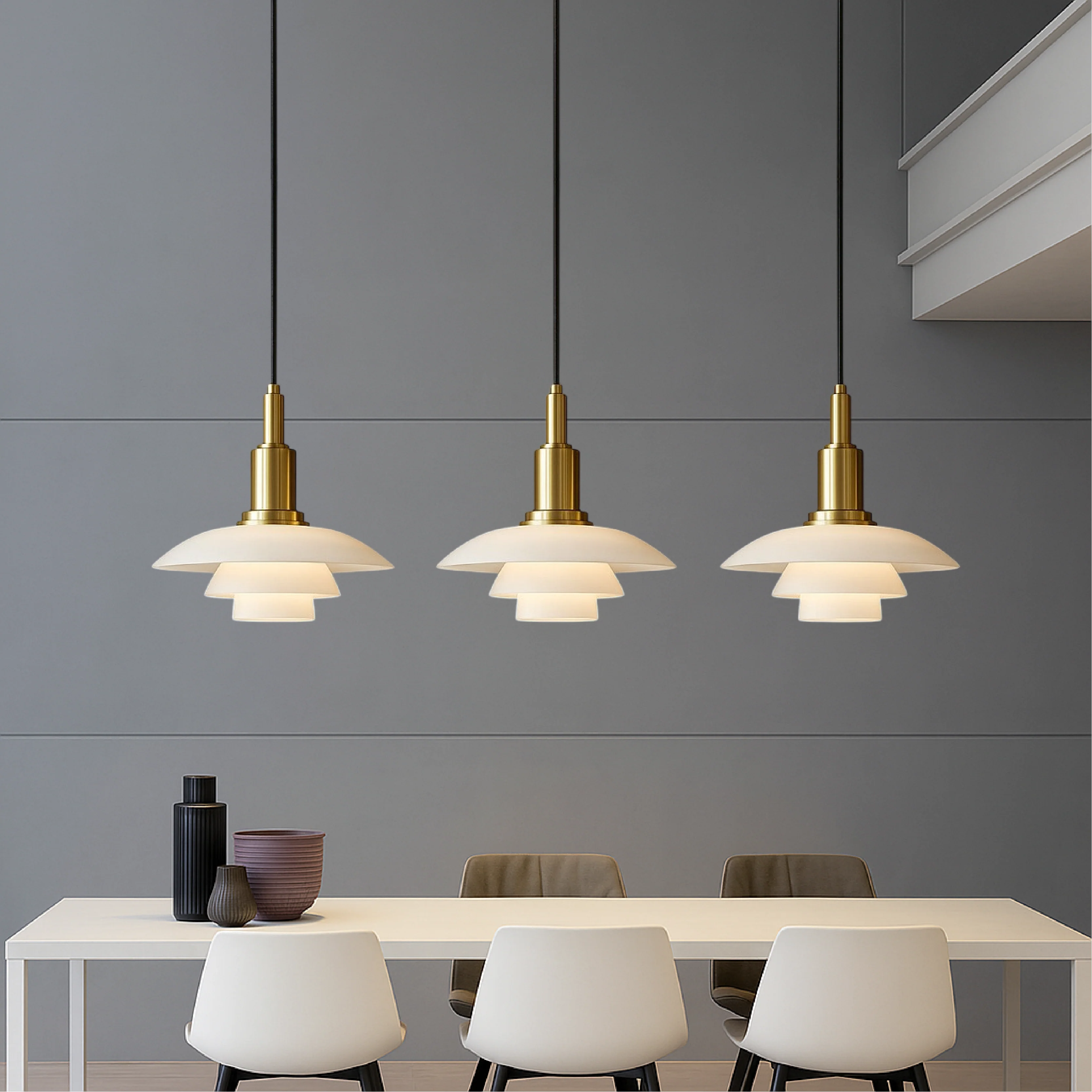 Danish-Inspired Designer Pendant Light - Minimal Nordic Ceiling Lamp - Image 2