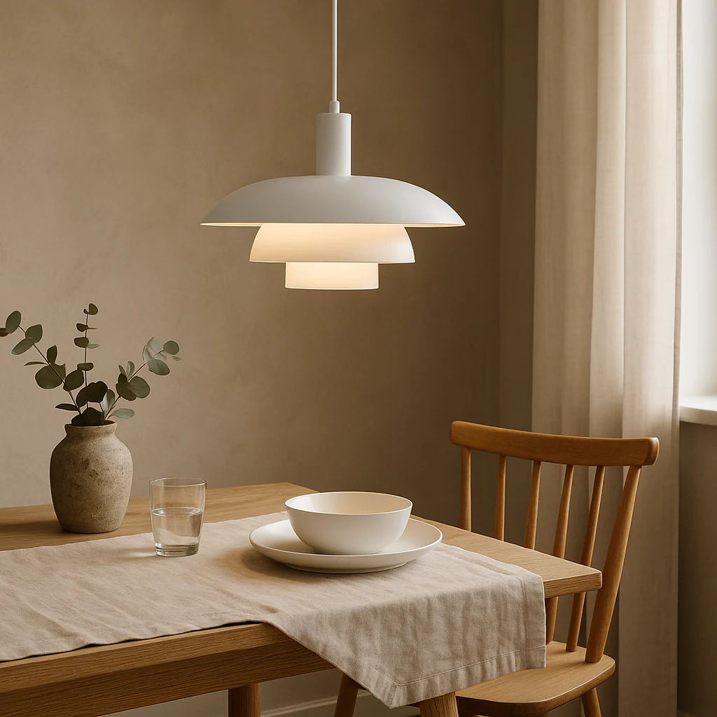 Danish-Style Nordic Pendant Light - Minimalist Dome Lamp - Image 26