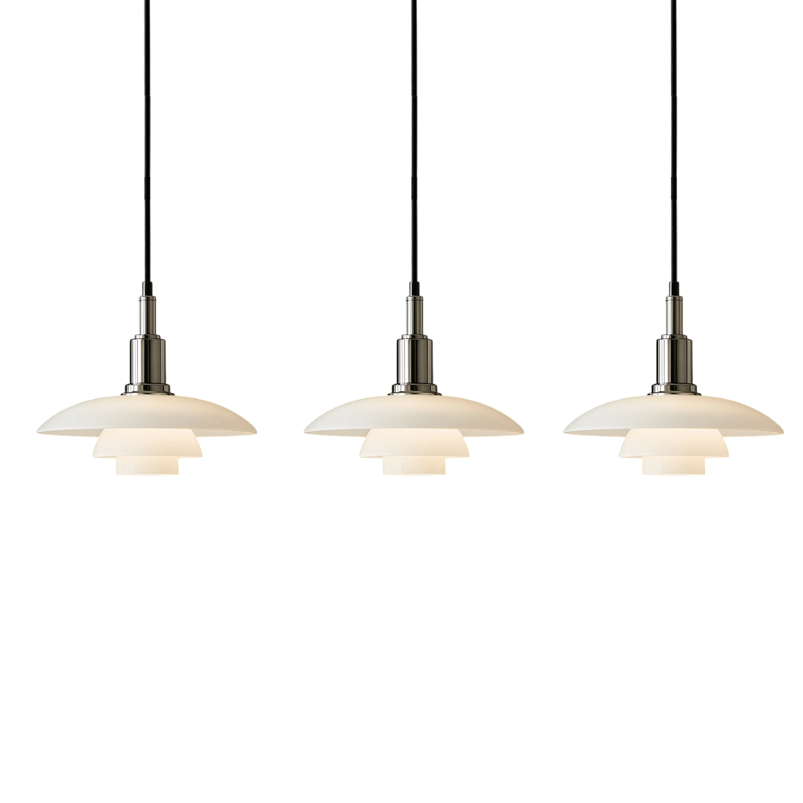 Danish Two- or Three-Head Pendant Light - Image 11